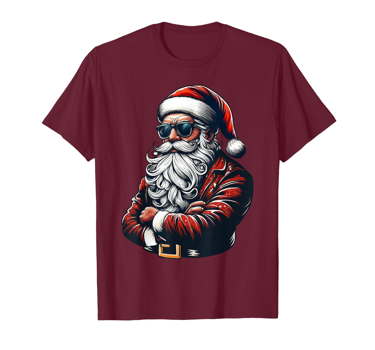 Santa Sunglasses Merry Christmas Xmas Pajamas Holiday Cool T-Shirt