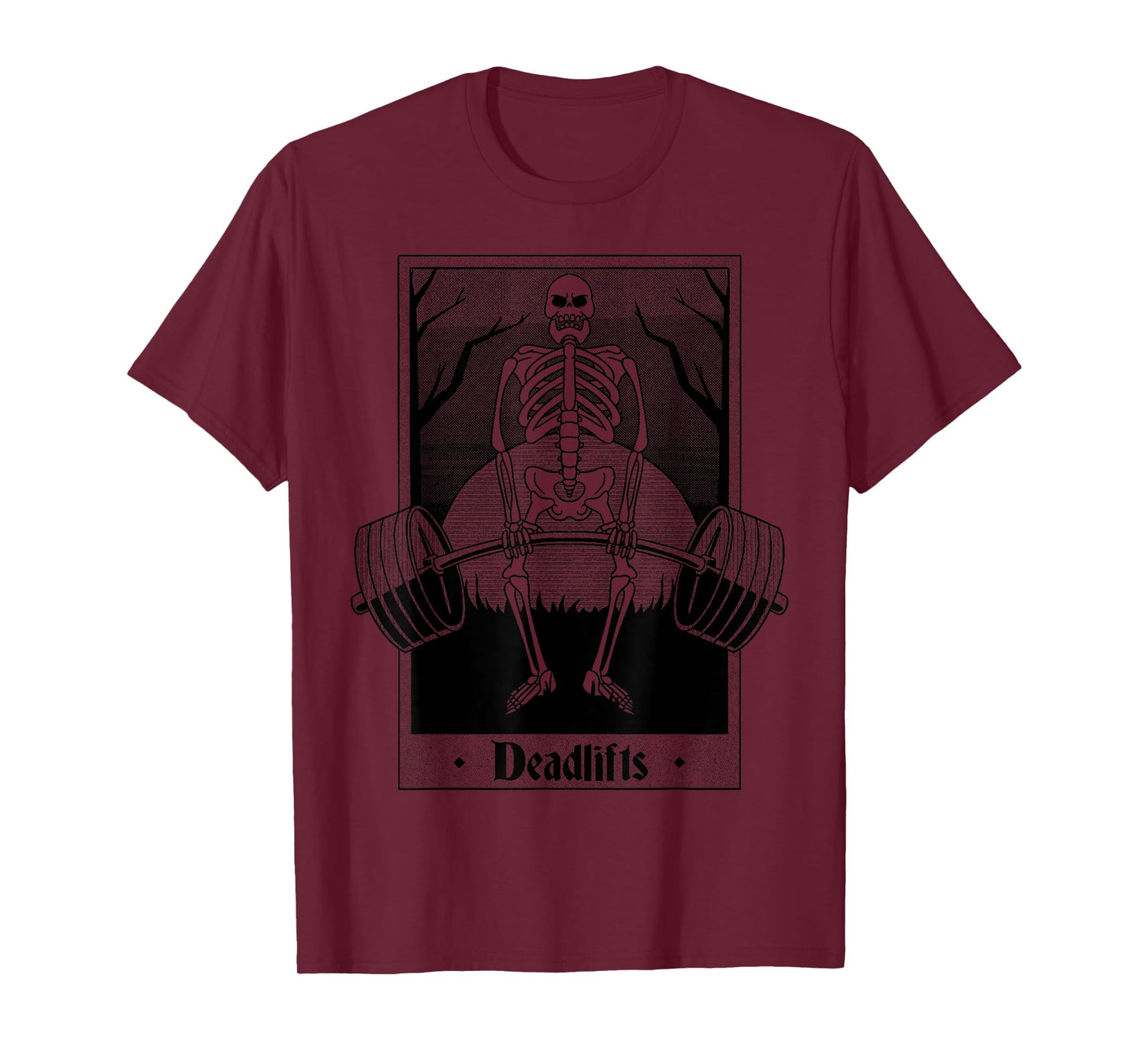 Tarot Card Funny Gym Deadlifts Workout Occult Weightlifting T-Shirt