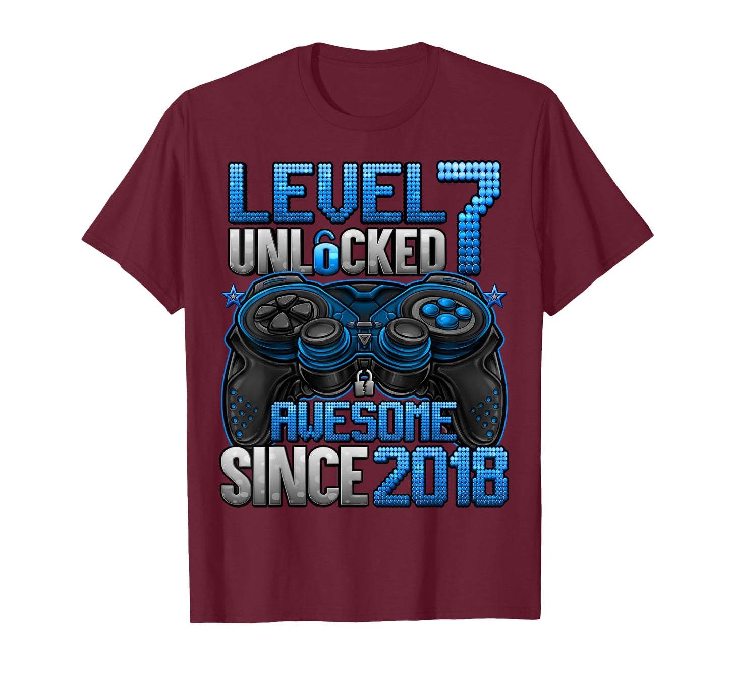 Level 7 Unlocked 7 Year Old Gifts For Boys 7th Birthday Boy T-Shirt