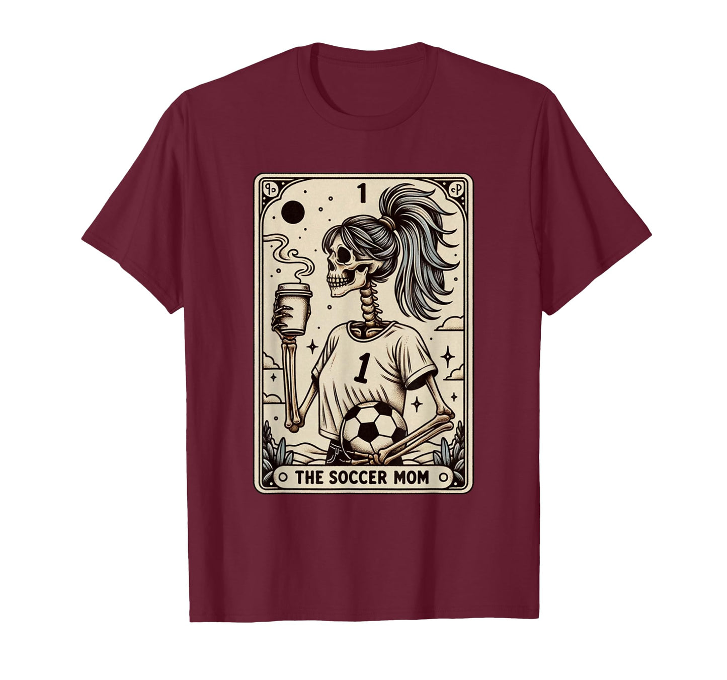 Soccer Mom Tarot Card, Vintage Halloween Soccer Mama T-Shirt