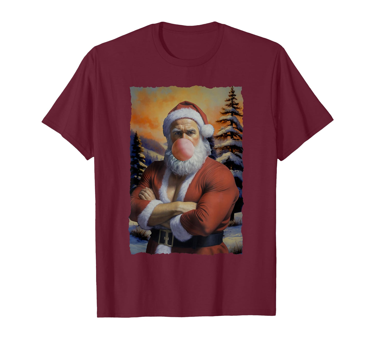 Muscle Santa Shirt – Funny Christmas Gym Holiday Tee T-Shirt