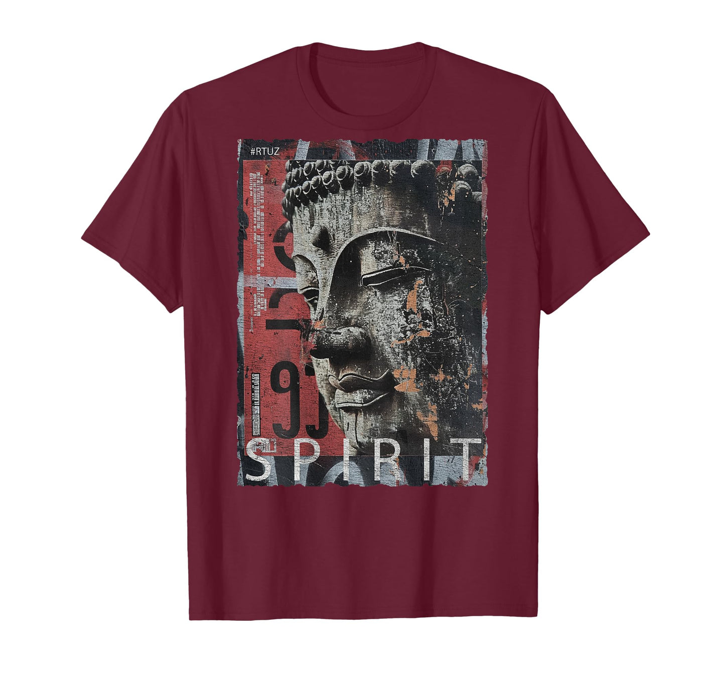 Hip Hop Retro Vintage Edgy Y2K Back Print Streetwear Buddha T-Shirt
