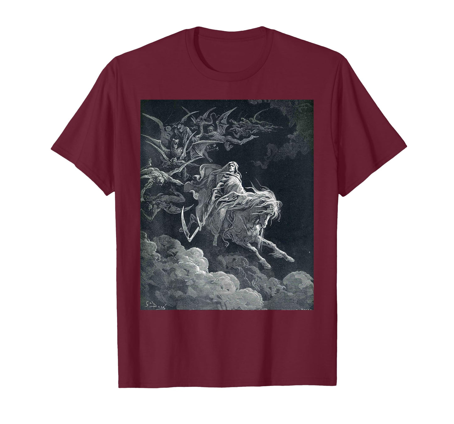 Gustave Dore The Vision of Death Print T-Shirt