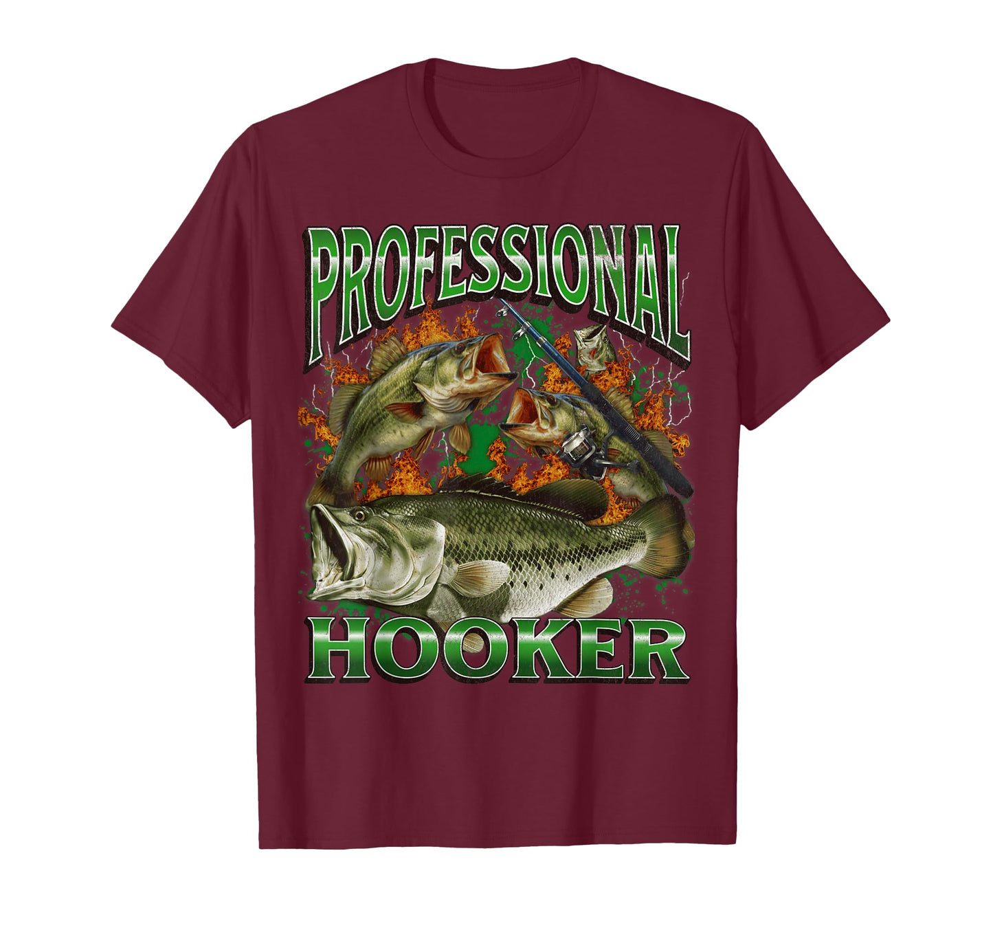 Professional Hooker Funny Offensive Fishing Meme Bootleg T-Shirt