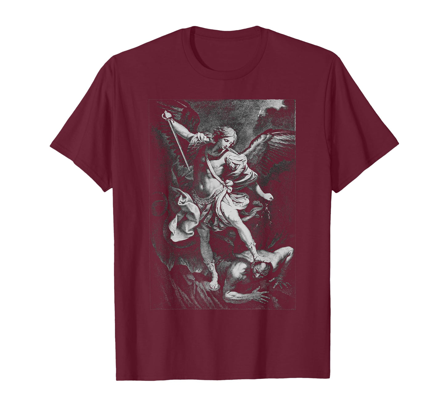 Saint Michael the Archangel Defeating Satan Christian T-Shirt