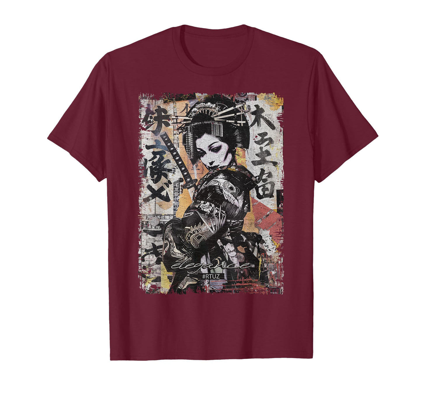 Hip Hop Y2K Vintage Hipster Edgy Urban Streetwear Geisha T-Shirt