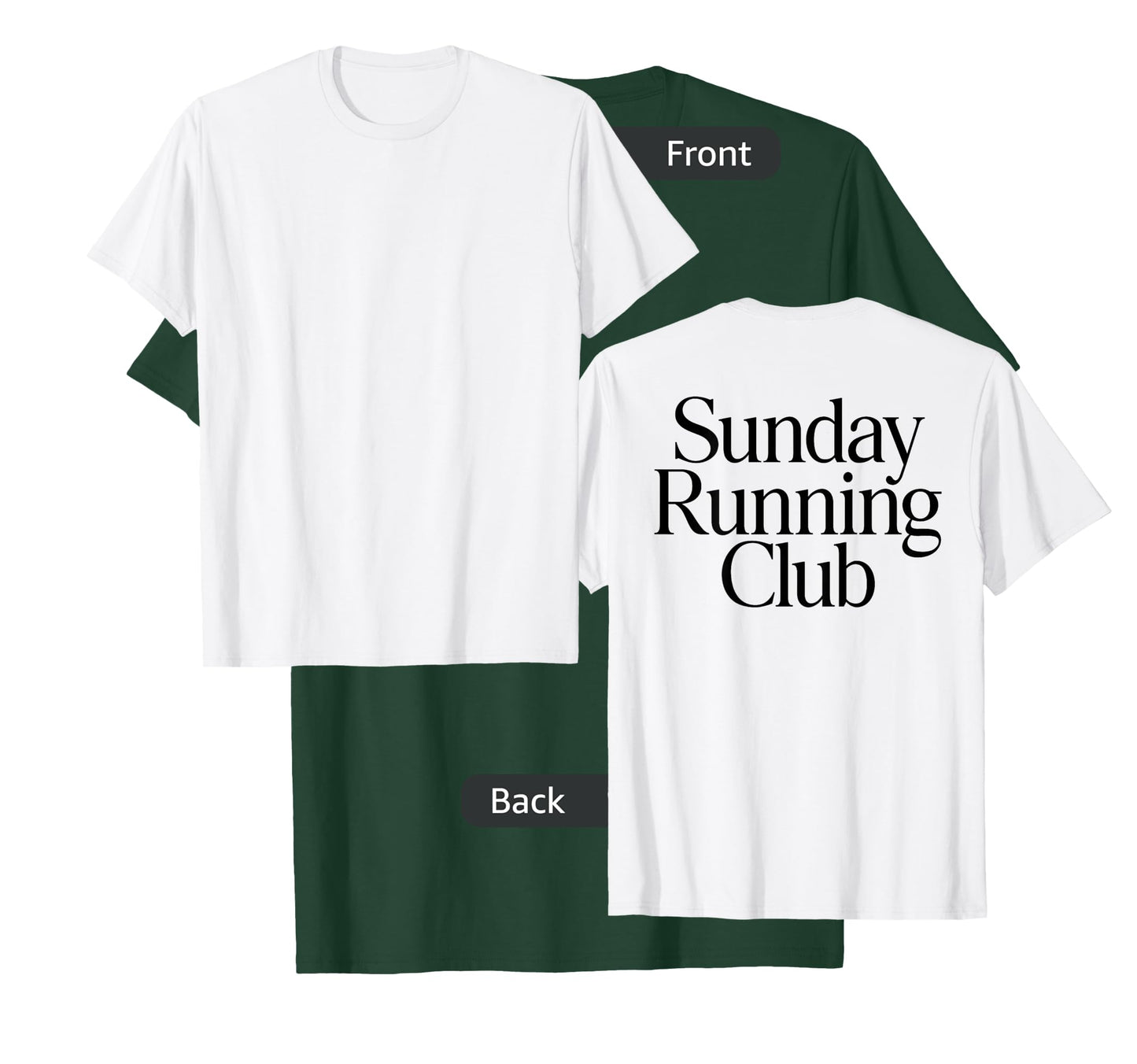 SUNDAY RUNNING CLUB X Jogger Jogging Runner Fitness Gym BACK T-Shirt
