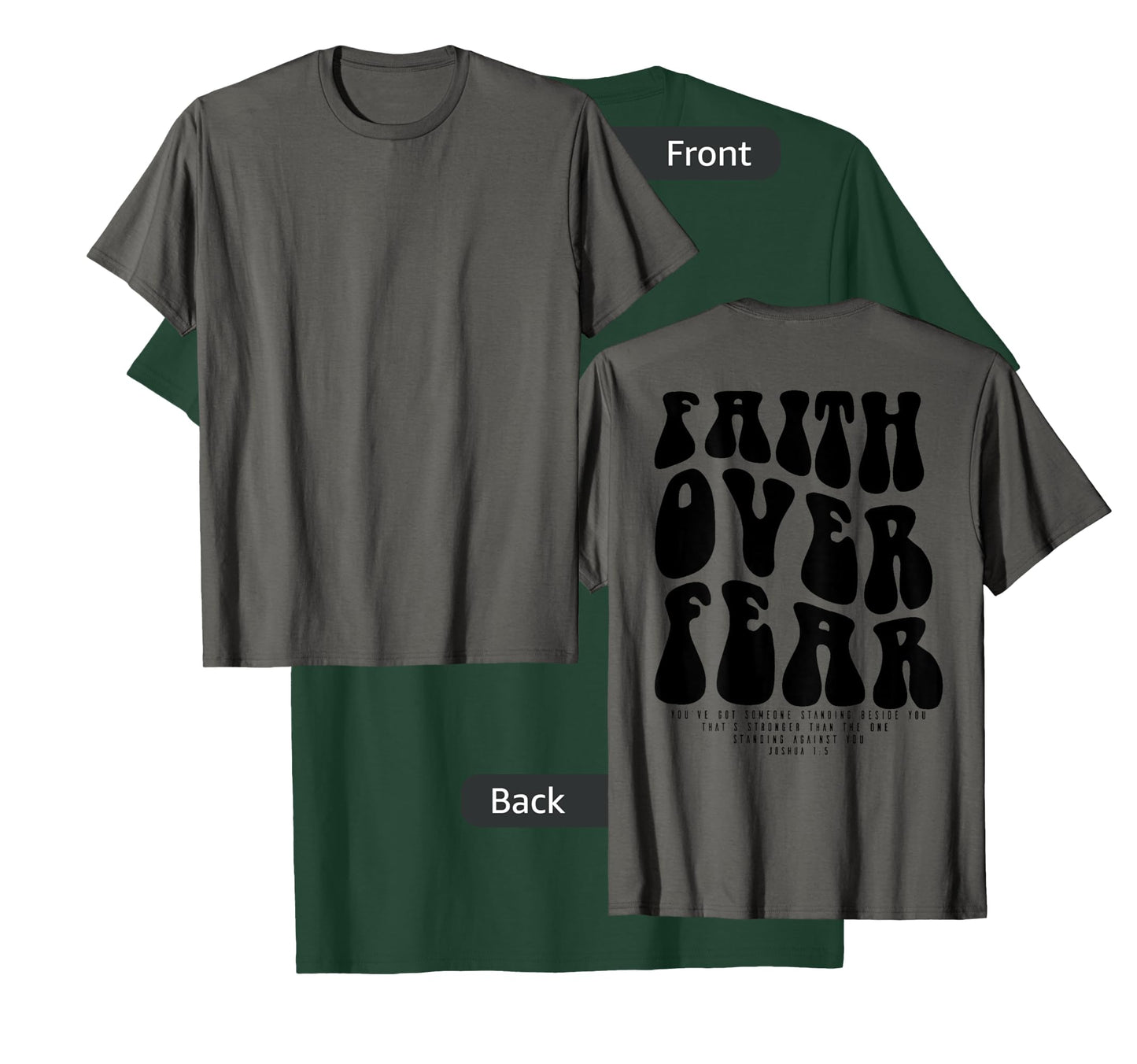 Faith Over Fear Bible Verse Aesthetic Christian T-Shirt