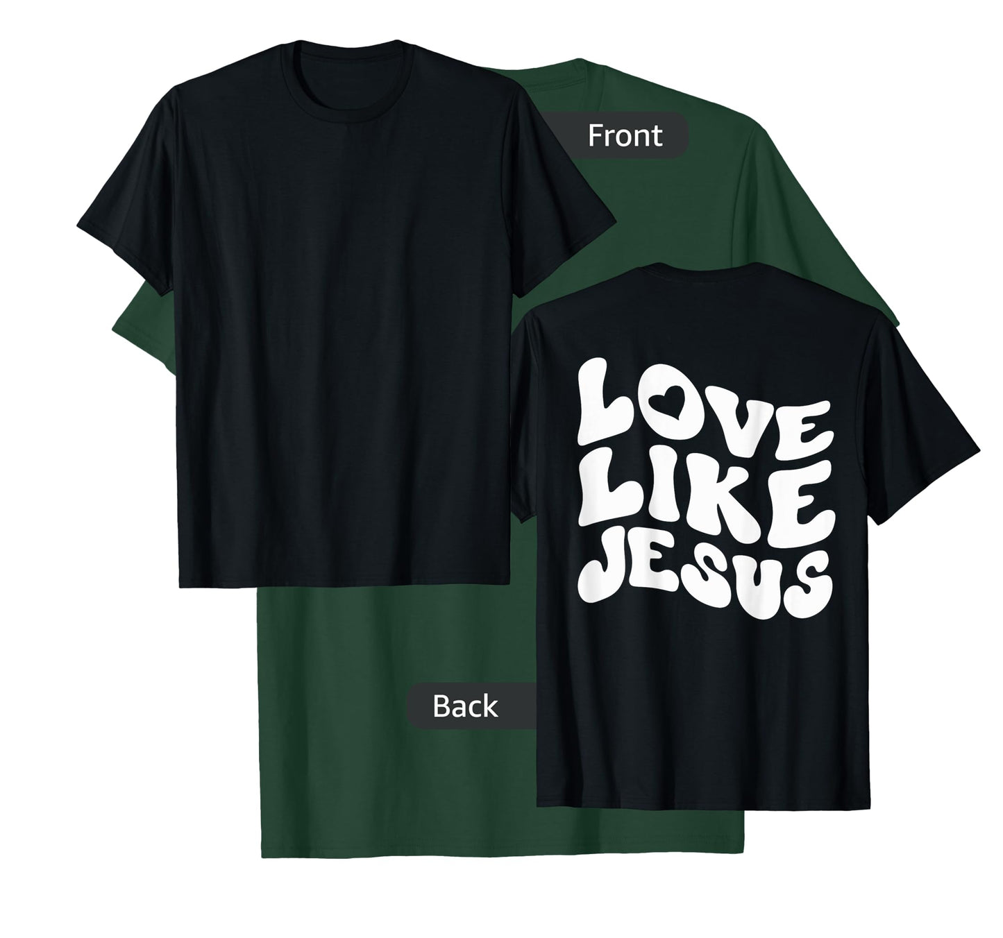 Catholic Christian Clothing Love Like Jesus Preppy Groovy T-Shirt