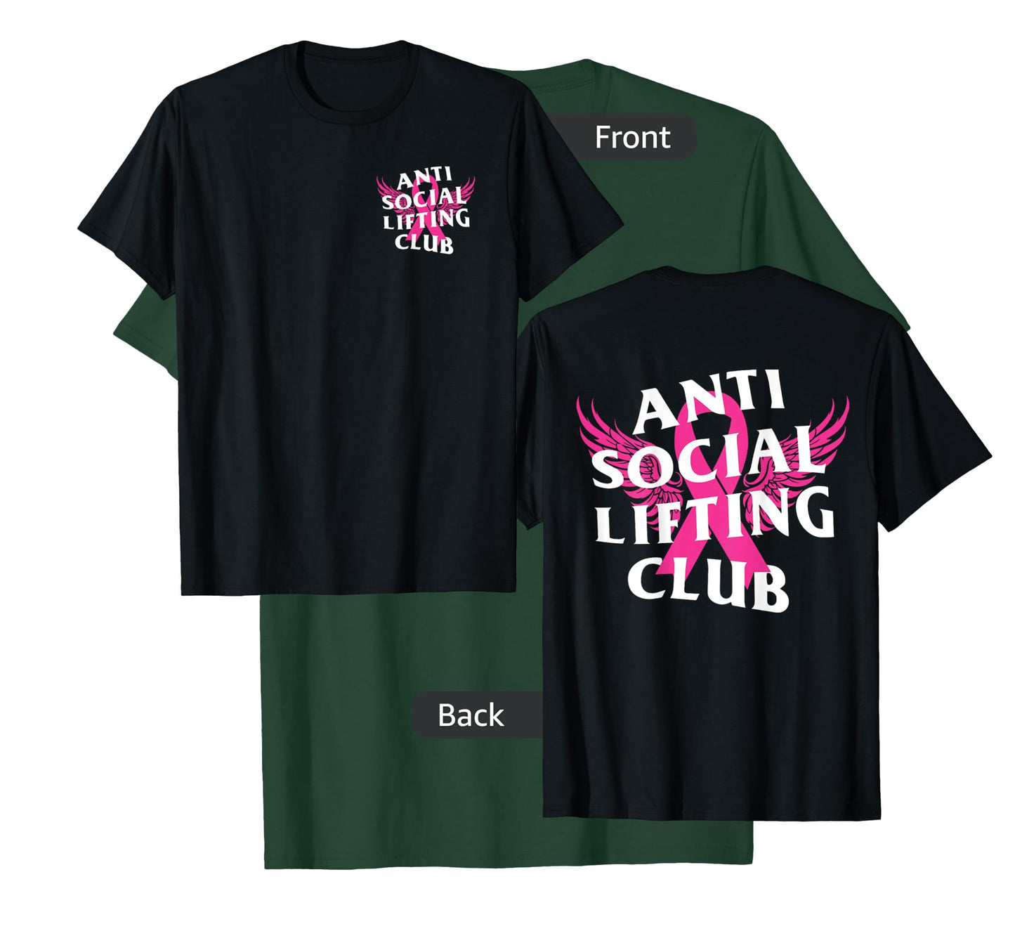 Anti Social Lifting Club: Breast Cancer T-Shirt