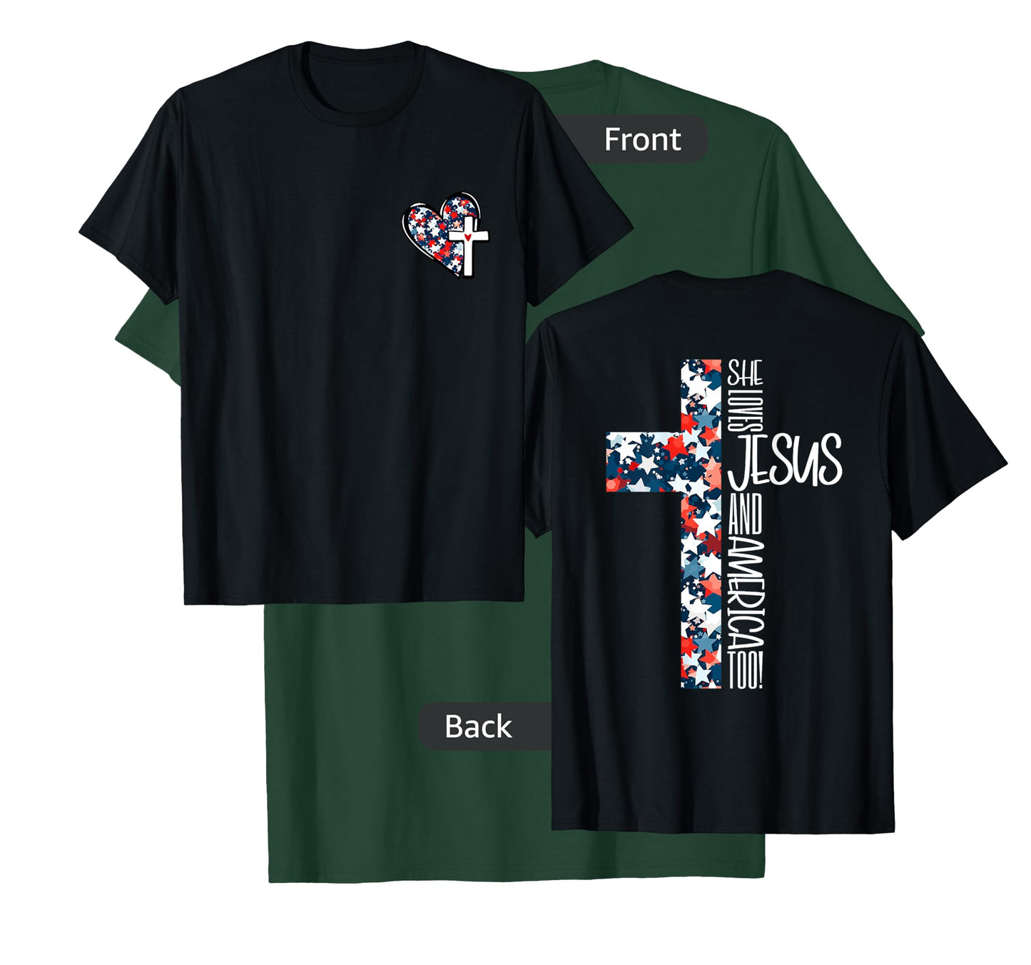 she loves jesus and america too T-Shirt