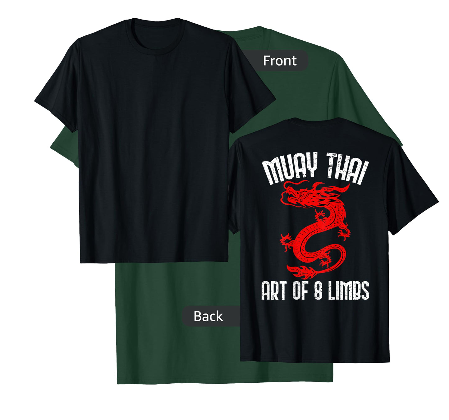 Muay Thai Art Of 8 Limbs Back Printed Shirts T-Shirt