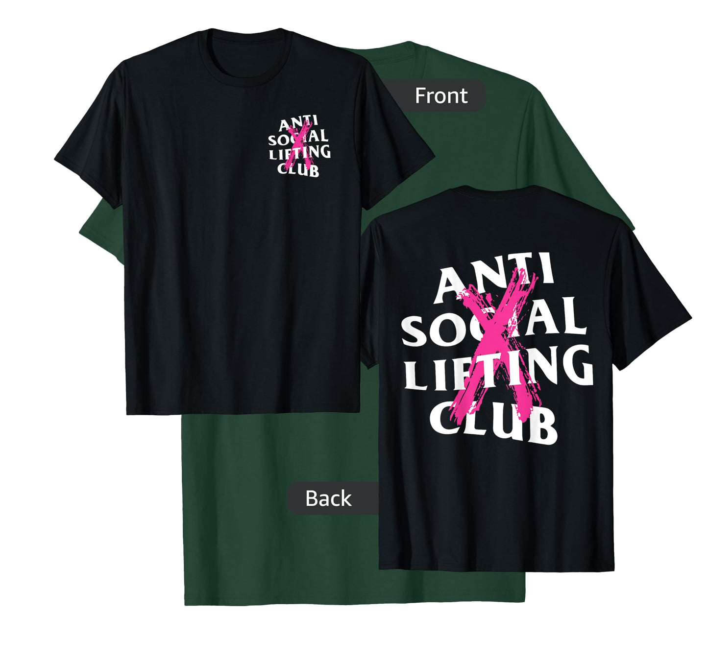 Anti Social Lifting Club: Canceled Pink (Front + Back) T-Shirt