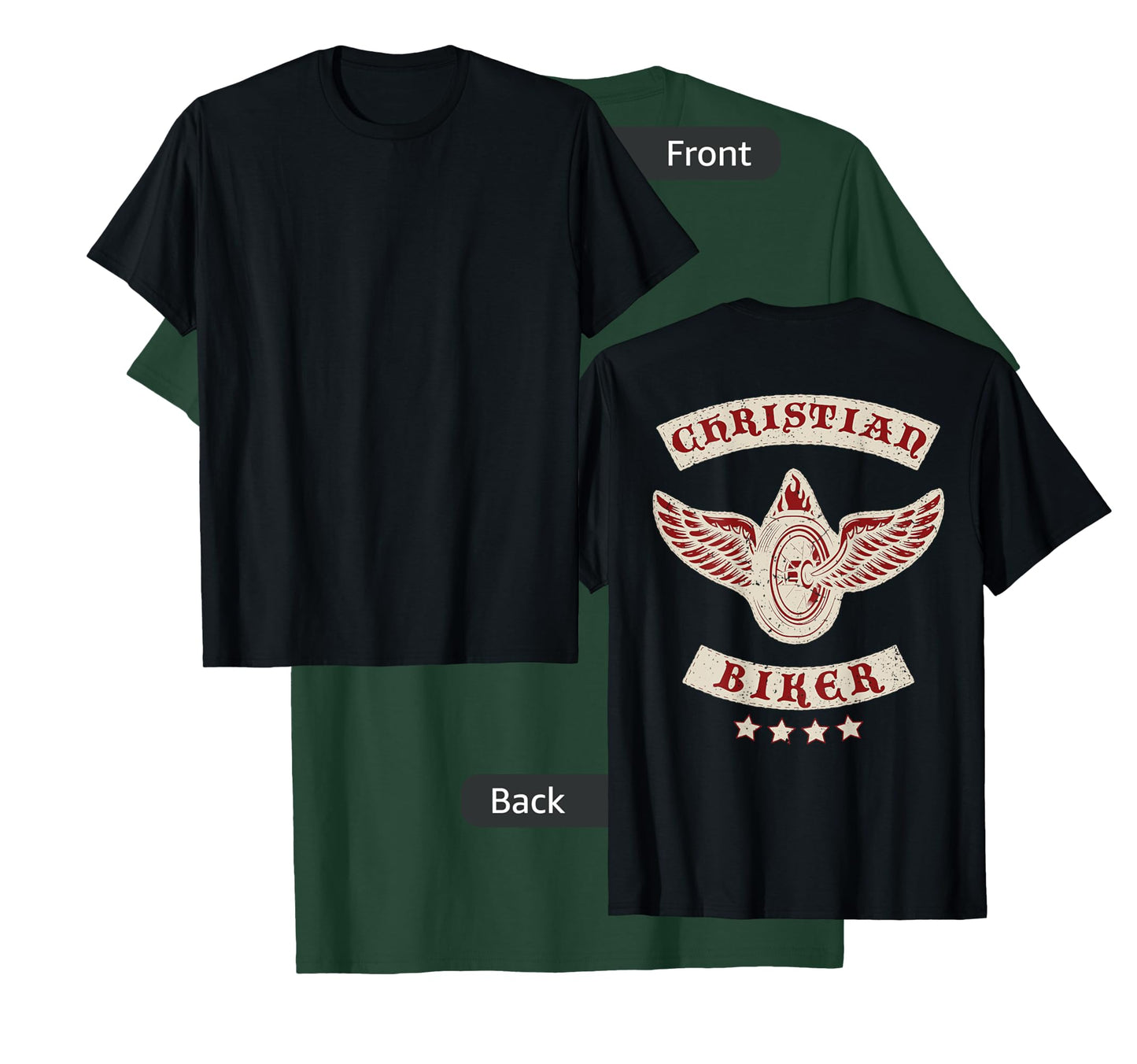 Christian Biker for Jesus | Motorcycle Gear (Design on back) T-Shirt