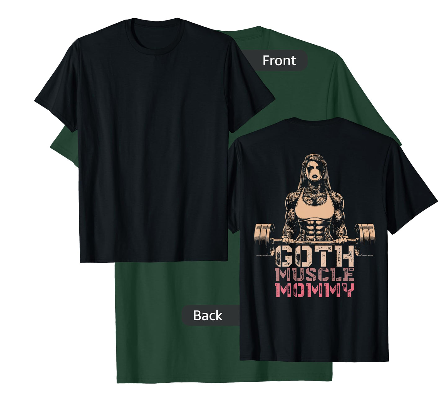 Goth Muscle Mommy Pump Cover Gym Weightlifting T-Shirt