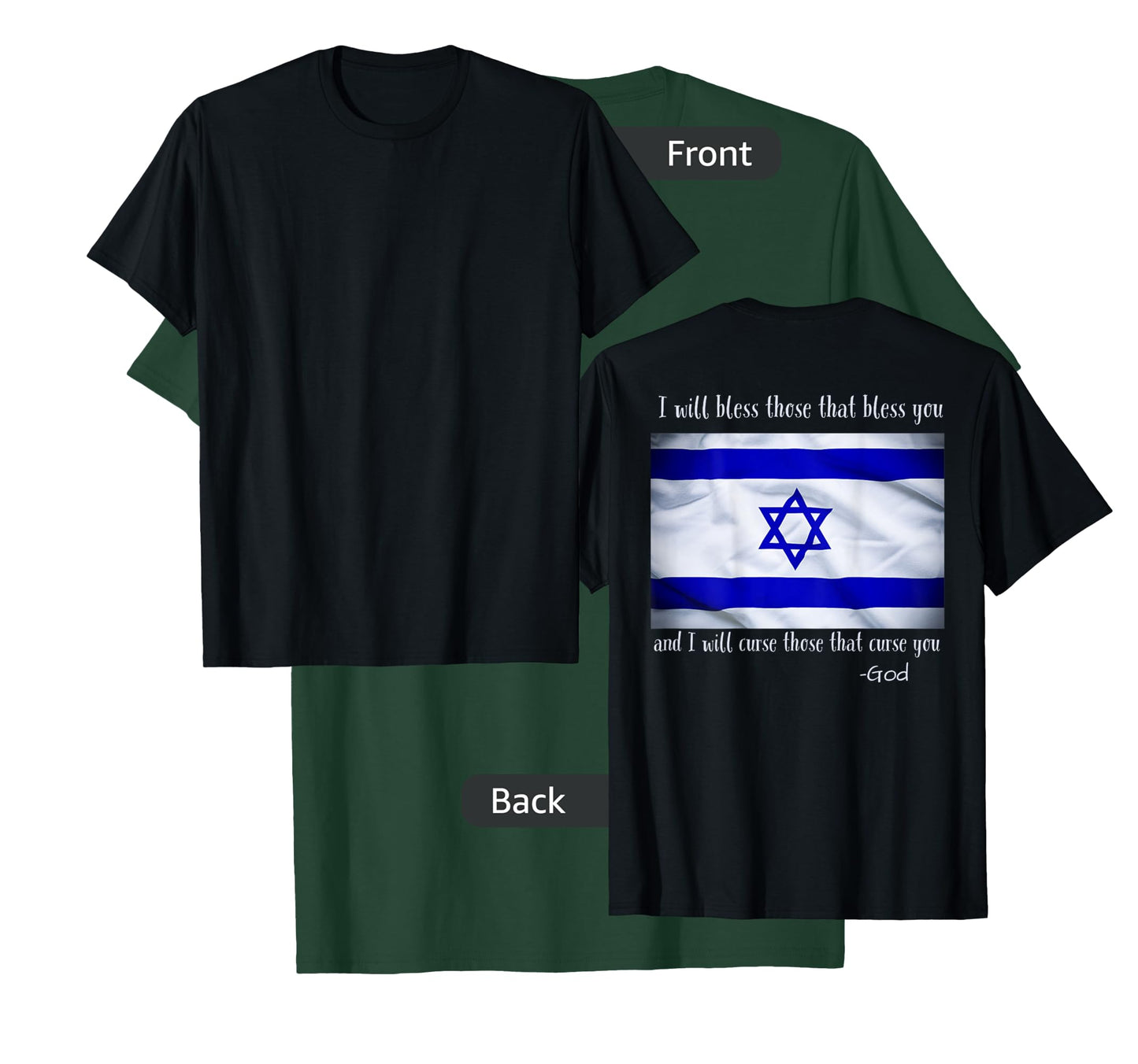 Israel Christian Faith God Jesus Christ Bible Genesis 12:3 T-Shirt
