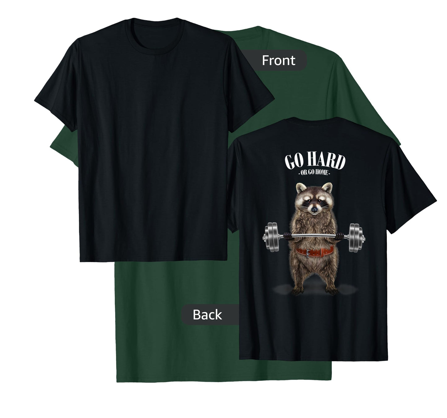 Raccoon Weightlifting in Fitness Gym T-Shirt