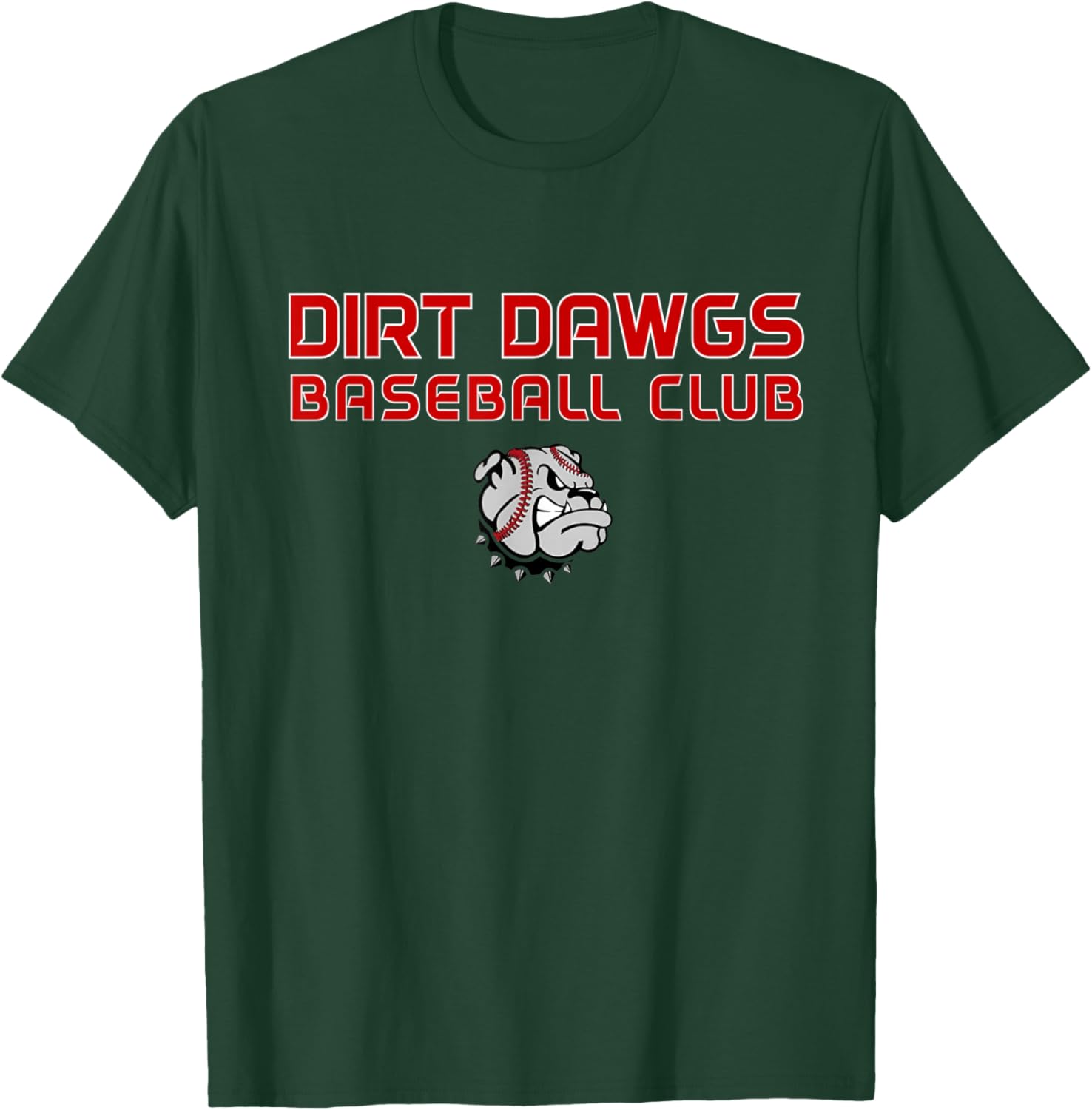 Dirt Dawgs Baseball Club T-Shirt - T-Shirt | Forest
