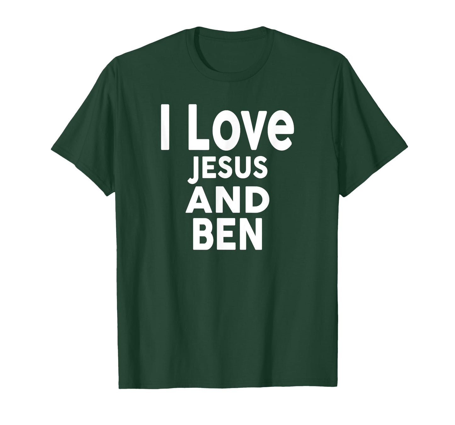 I Love Jesus and BEN T-Shirt Name BEN T-Shirt