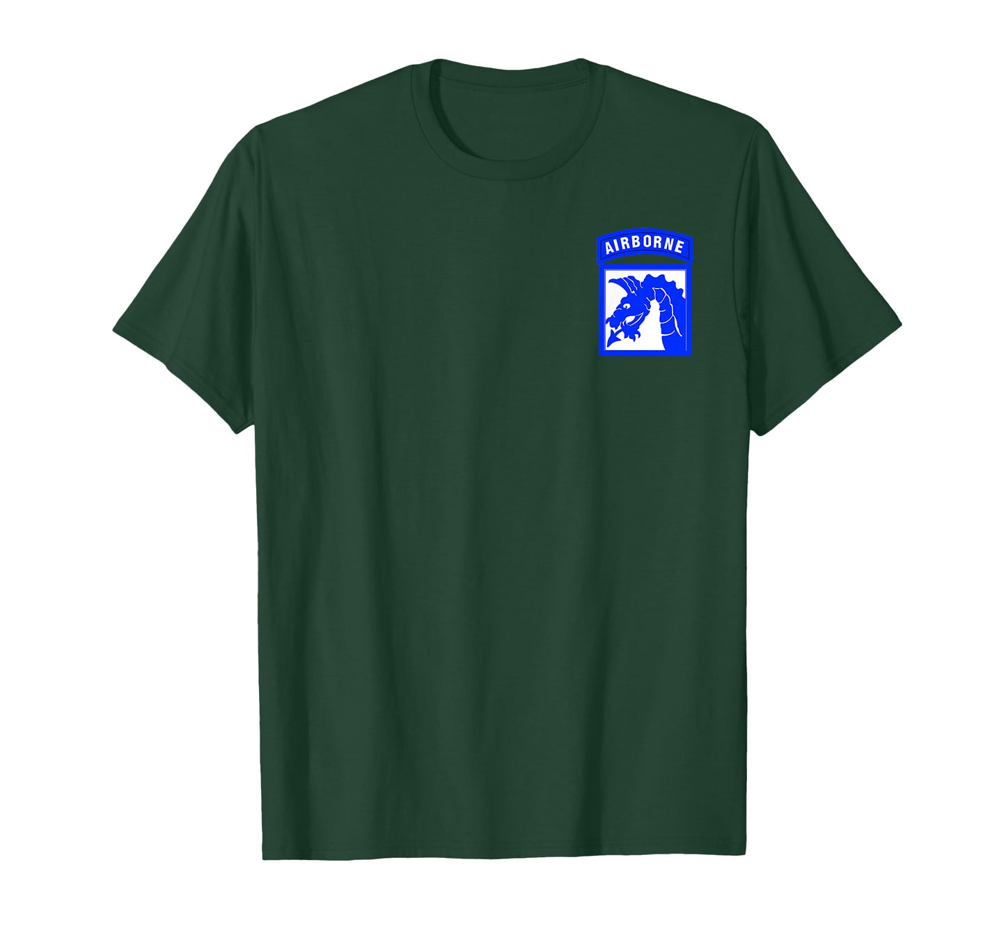 Eads Designs XVIII 18th Airborne Corps Army Military Veteran PT Black Unisex-Adults Small Classic Fit Short Sleeve T-Shirt