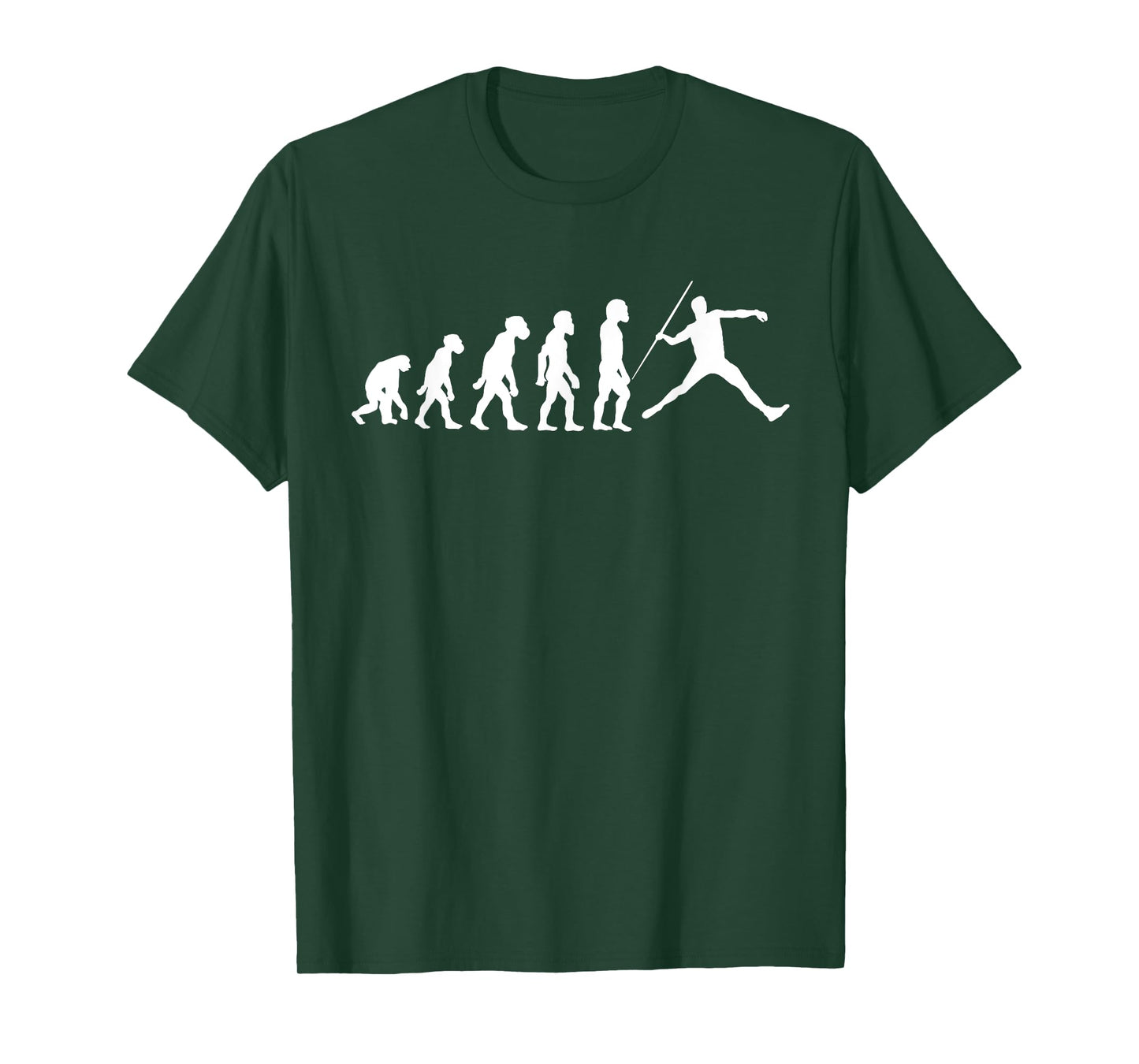 Funny Human Javelin Evolution Javelineer Spear Thrower T-Shirt