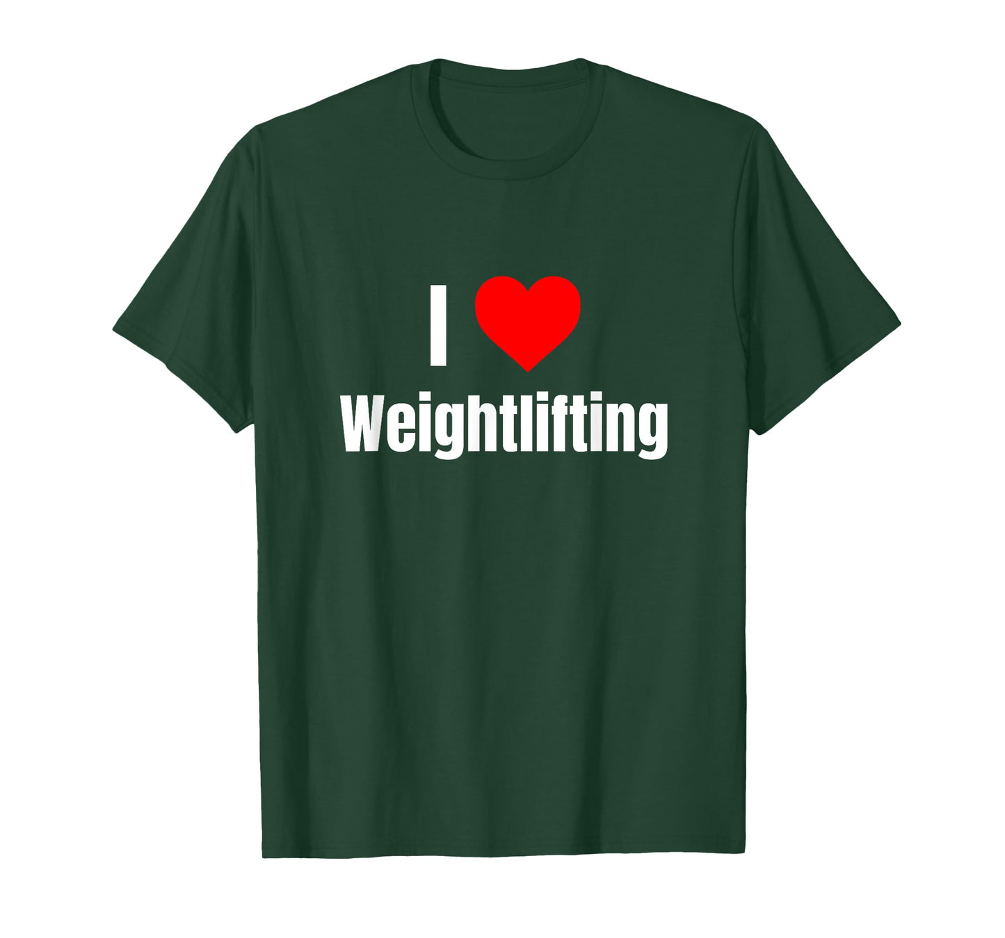 I Love Weightlifting Heart Gifts Men Women Apparel Clothes T-Shirt