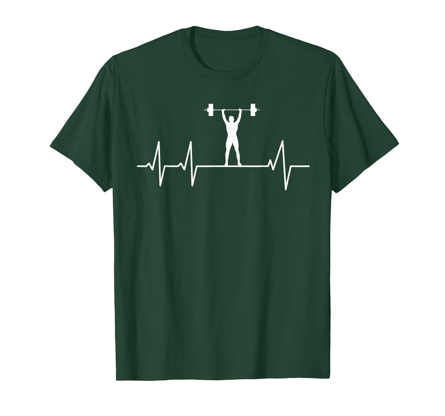 Weightlifter heartbeat ECG heart rate athlete T-Shirt