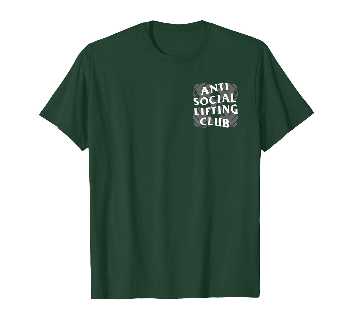 Anti Social Lifting Club: Dumbbells Crossed (Front + Back) T-Shirt