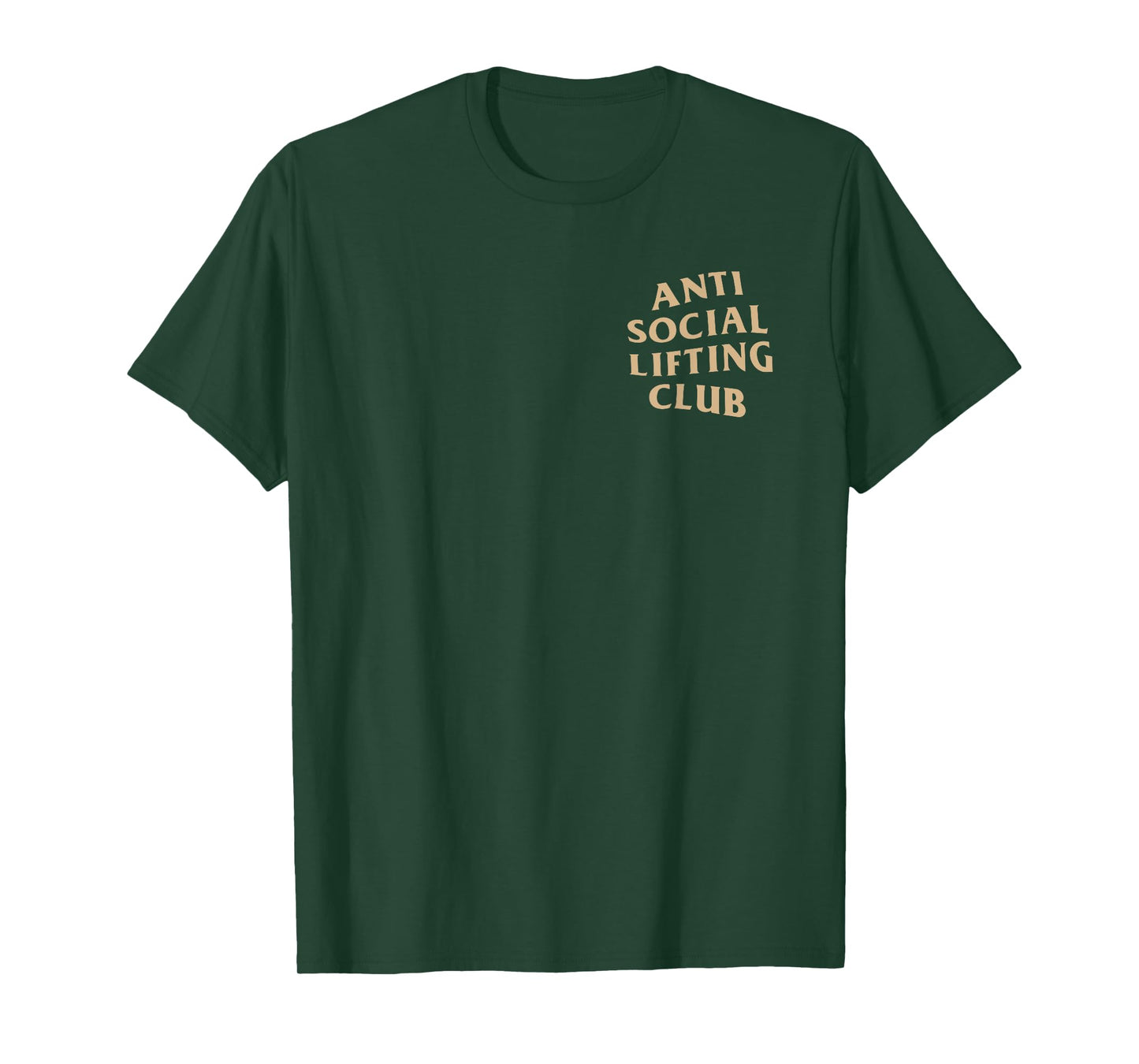 Anti Social Lifting Club: Tan Logo (Front + Back) T-Shirt