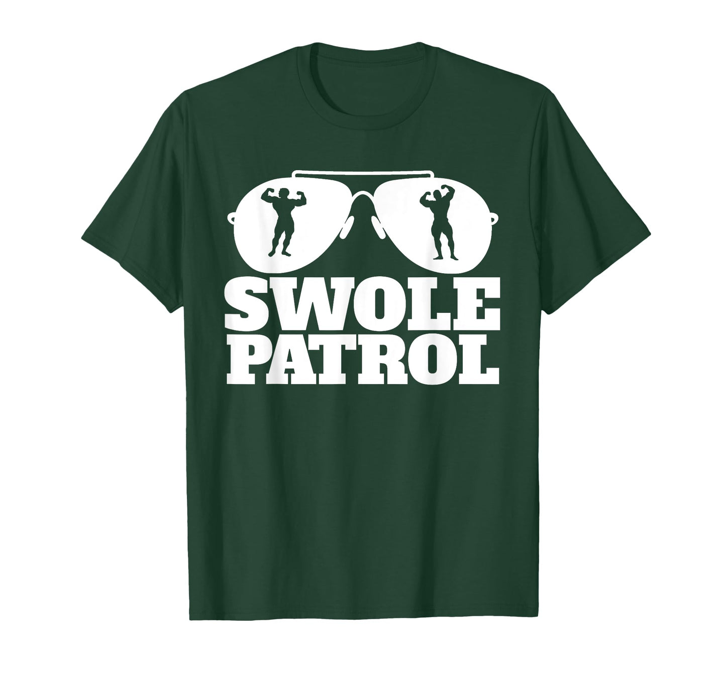 Miftees Swole Tees Swole Patrol Funny Weightlifting T-Shirt - Black, Unisex-Adults, Small, Short Sleeve, Classic Fit, Cotton 60% Polyester 40%