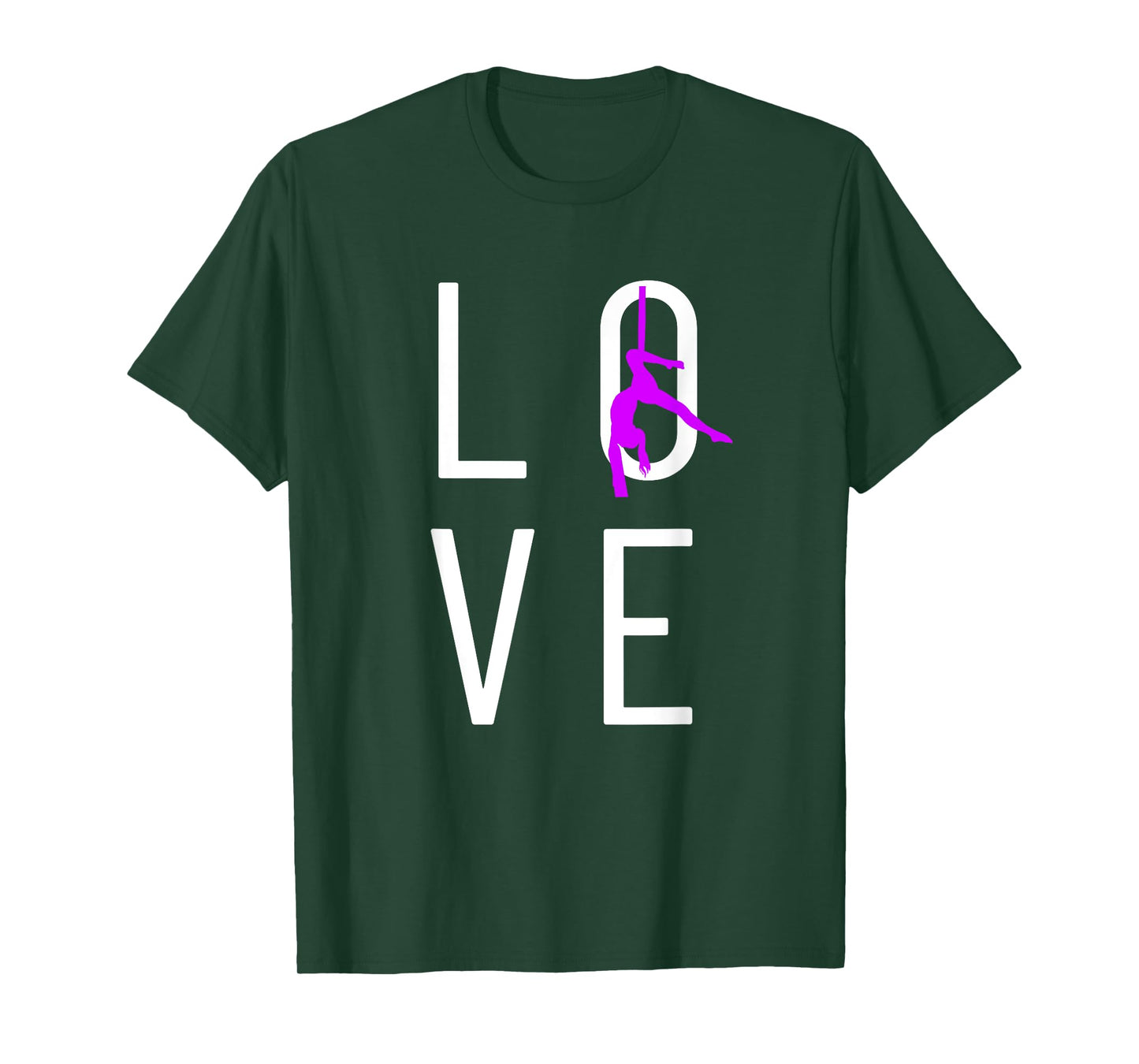 Love Aerial Silks Aerial Yoga Gifts, Aerialist Gymnast Heart T-Shirt
