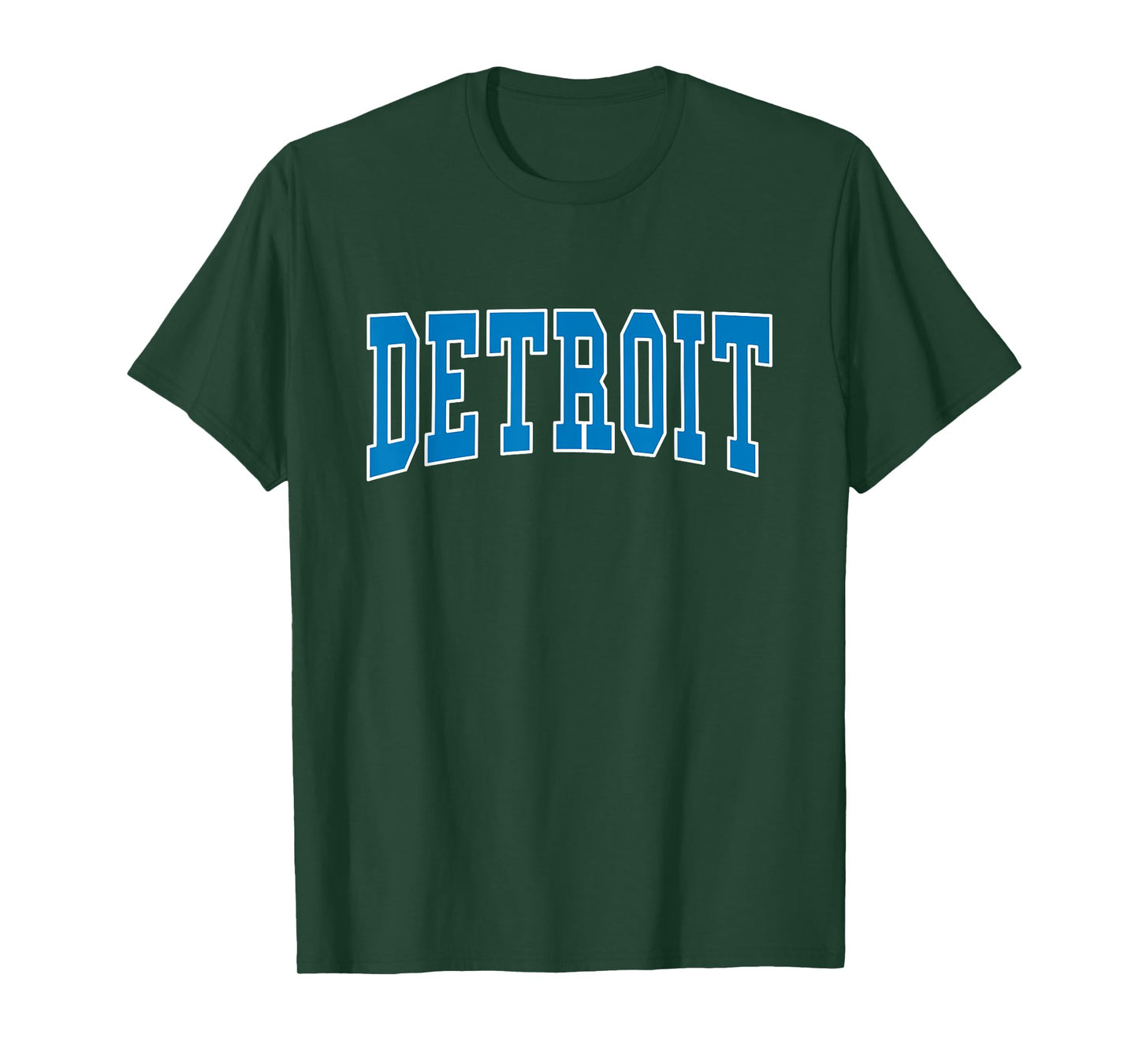 Graphic Apparel Co. - DETROIT - Black Classic Fit Unisex Adult T-Shirt - Small - Short Sleeve - Letter Print - Throwback Design