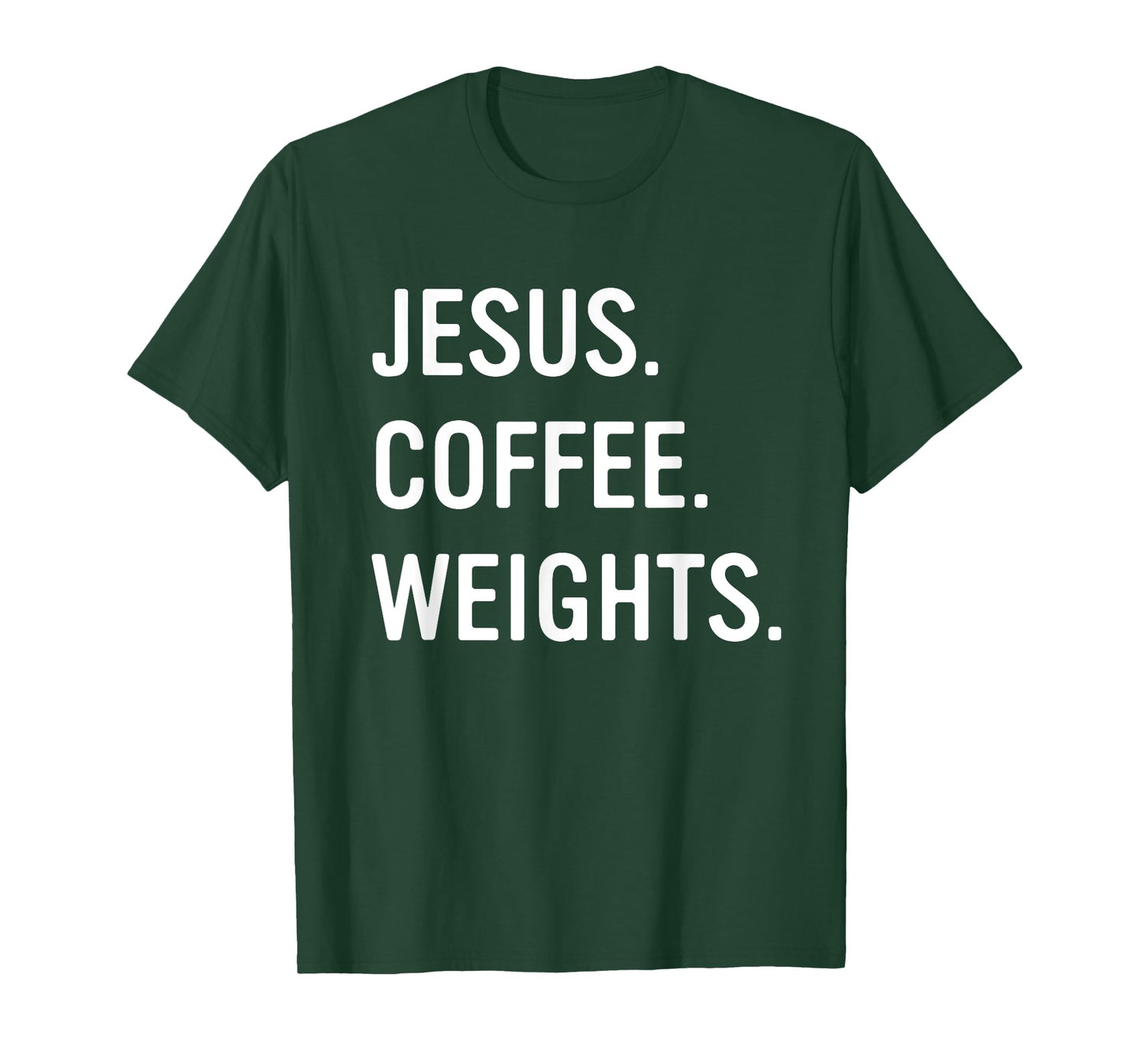 Christian Jesus Coffee Weights Gym Workout T-Shirt