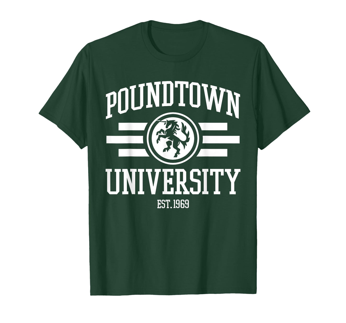 Funny Gym Humor Pound Town University Gym and Lifting Lovers T-Shirt