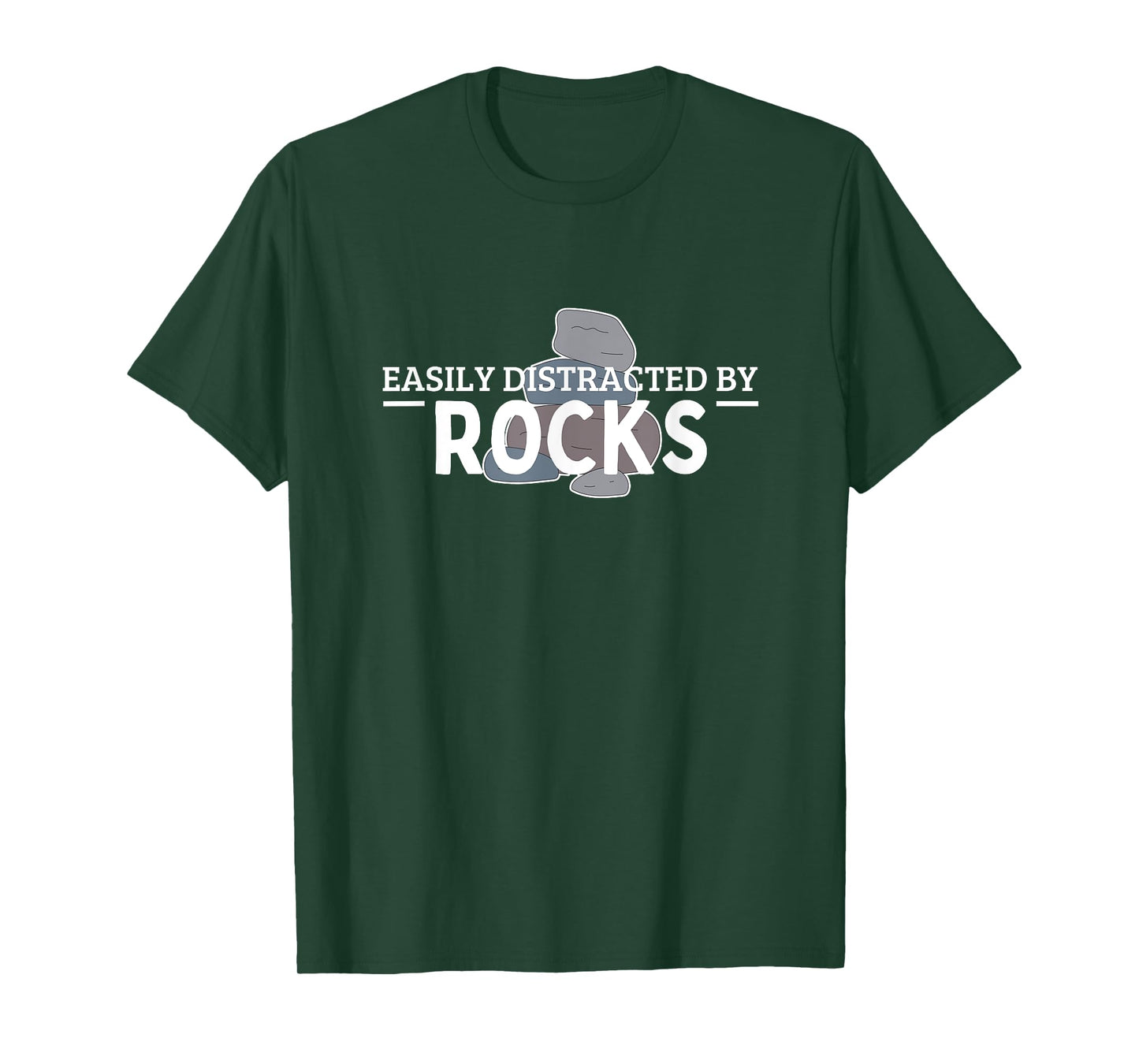 Easily Distracted By Rocks Funny Vintage Rock Collector T-Shirt