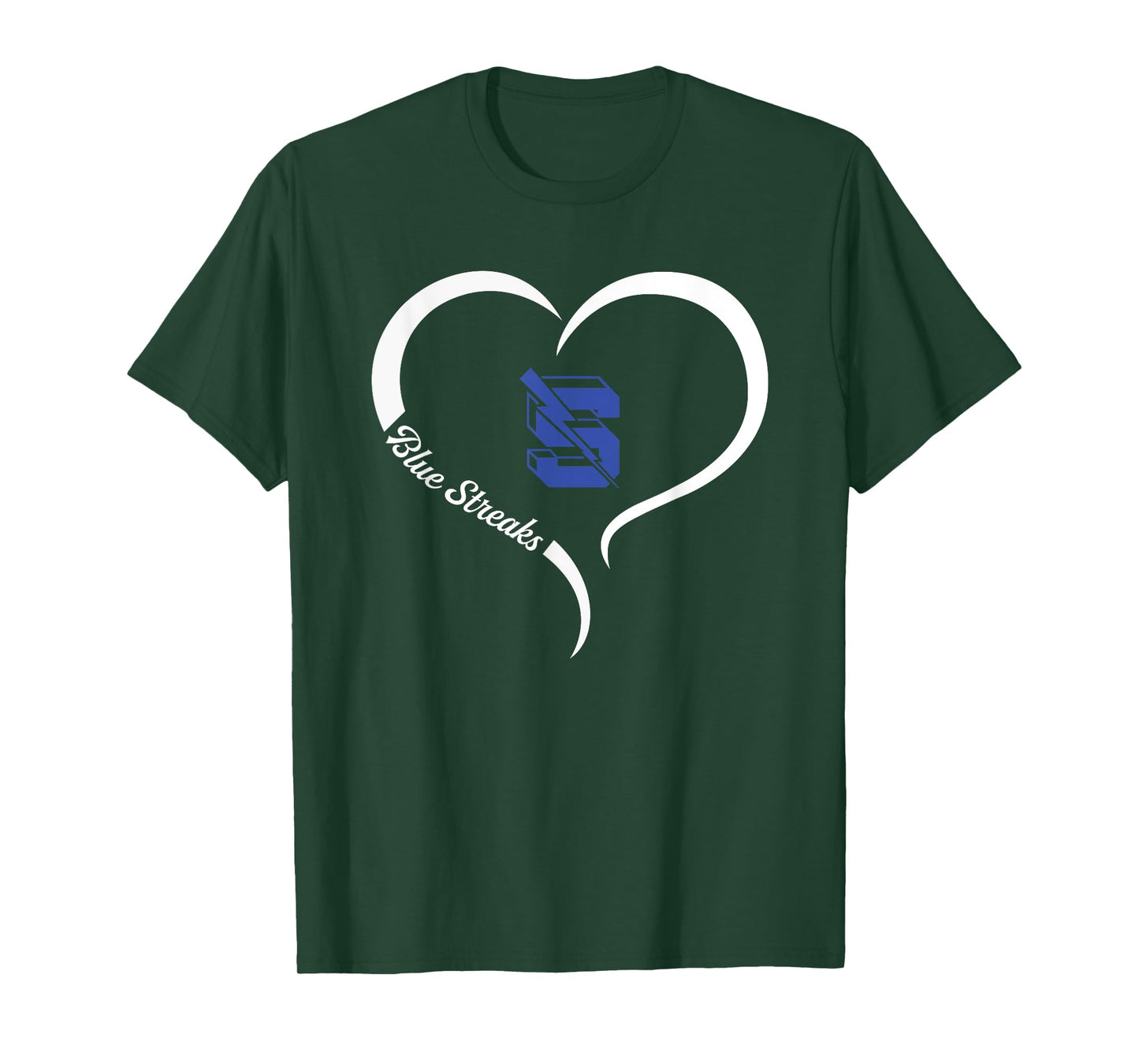 Sebring Blue Streaks Logo Half Heart Slogan HS T-Shirt