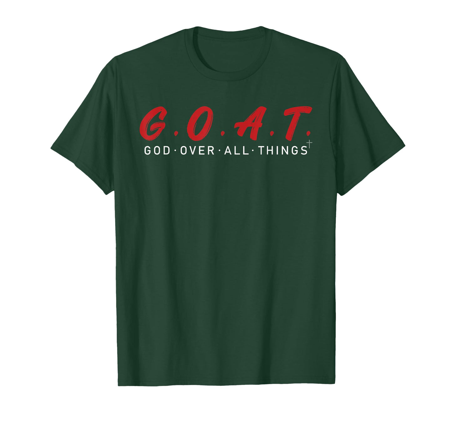 G.O.A.T God Over All Thing Red And White T-Shirt