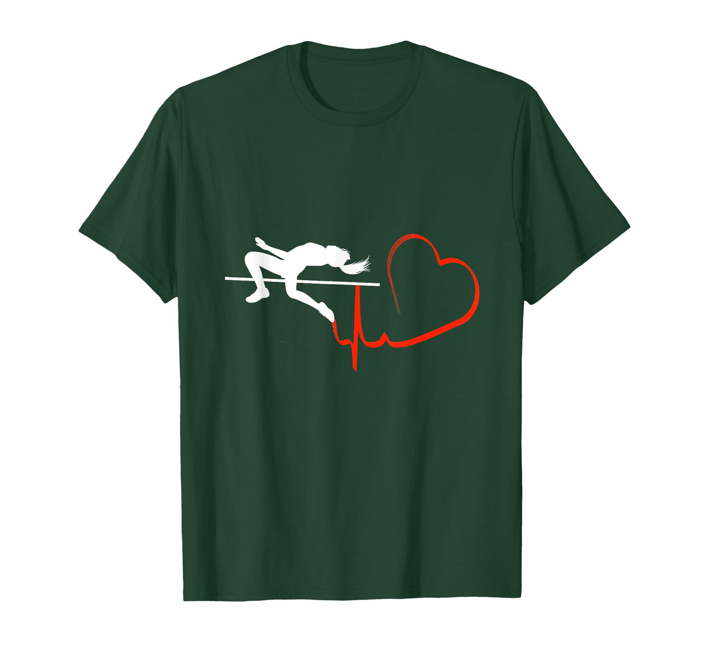 High Jump Girl Heartbeat Funny Track & Field Athletics T-Shirt