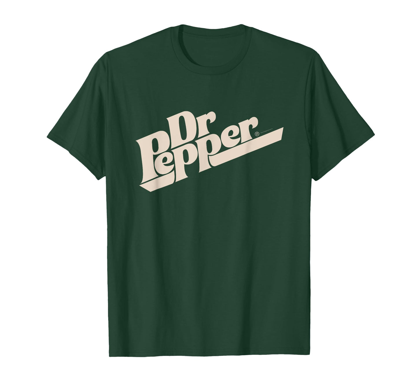 Dr. Pepper Cream Vintage Diagonal Soda Label T-Shirt