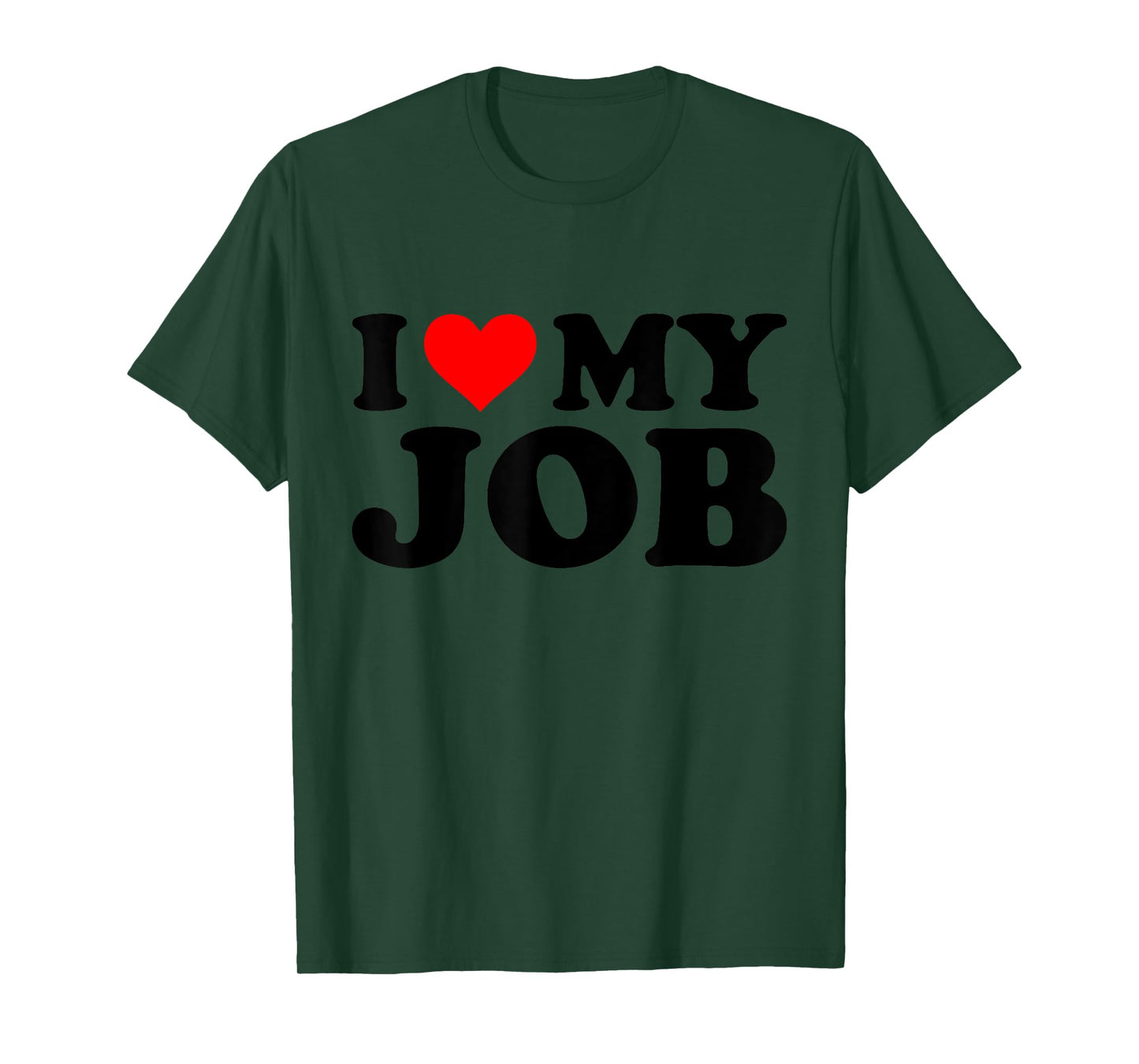 I Heart My Job Funny Red Heart Tops & Gifts Unisex-Adults T-Shirt Grey Small