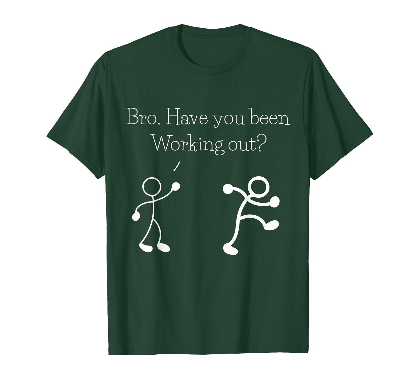 Embroidery Figure Workout Fitness Gym Funny Sayings T-Shirt