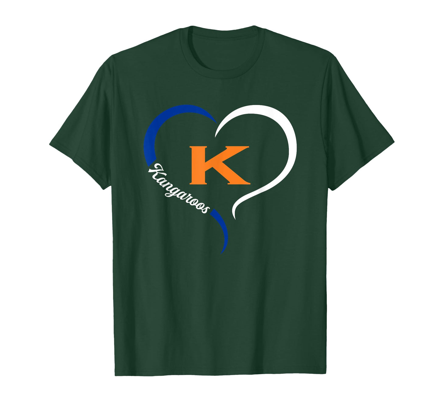 Kentwood Kangaroos Logo Half Heart Slogan HS T-Shirt