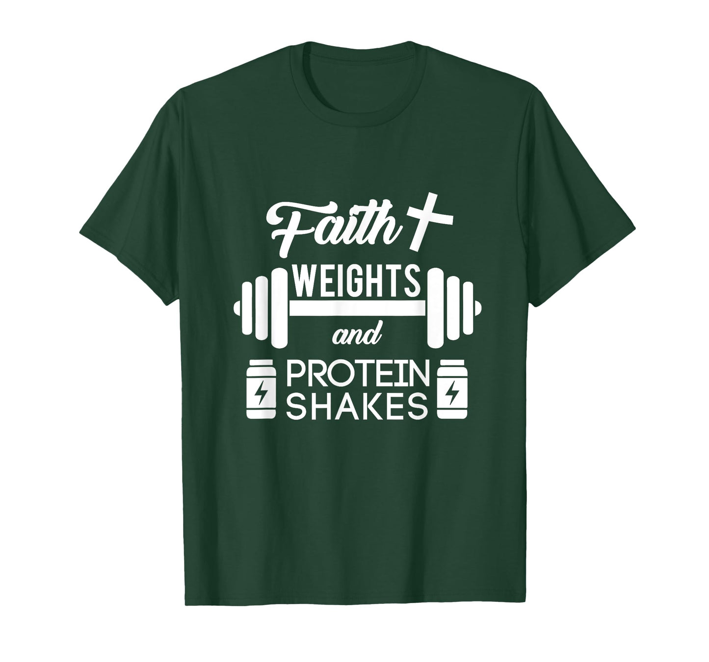 Faith Weights Christian Gym Weightlifting Workout Shirt T-Shirt