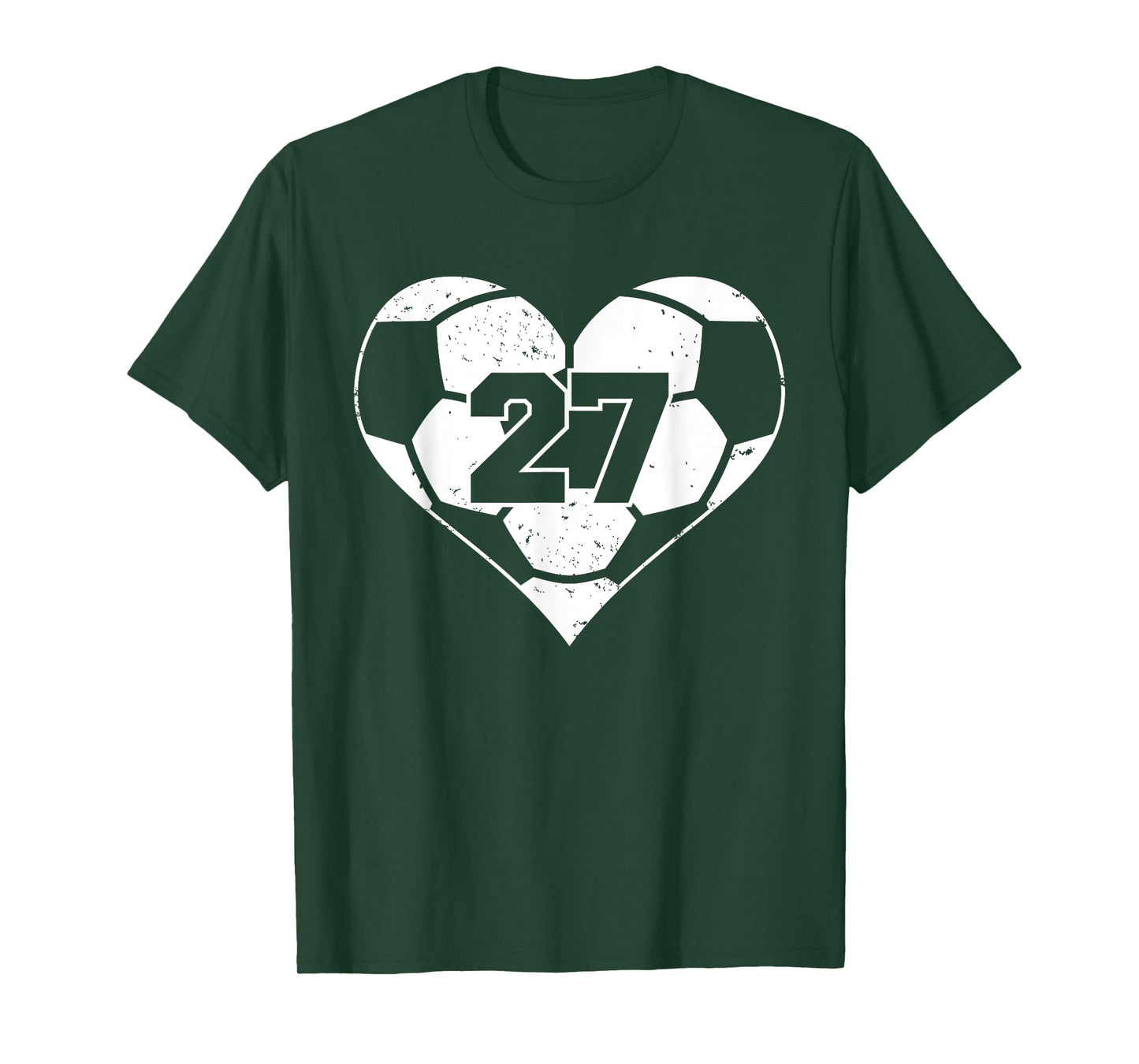 Soccer Number 27 Jersey Funny Soccer Heart Game Day T-Shirt