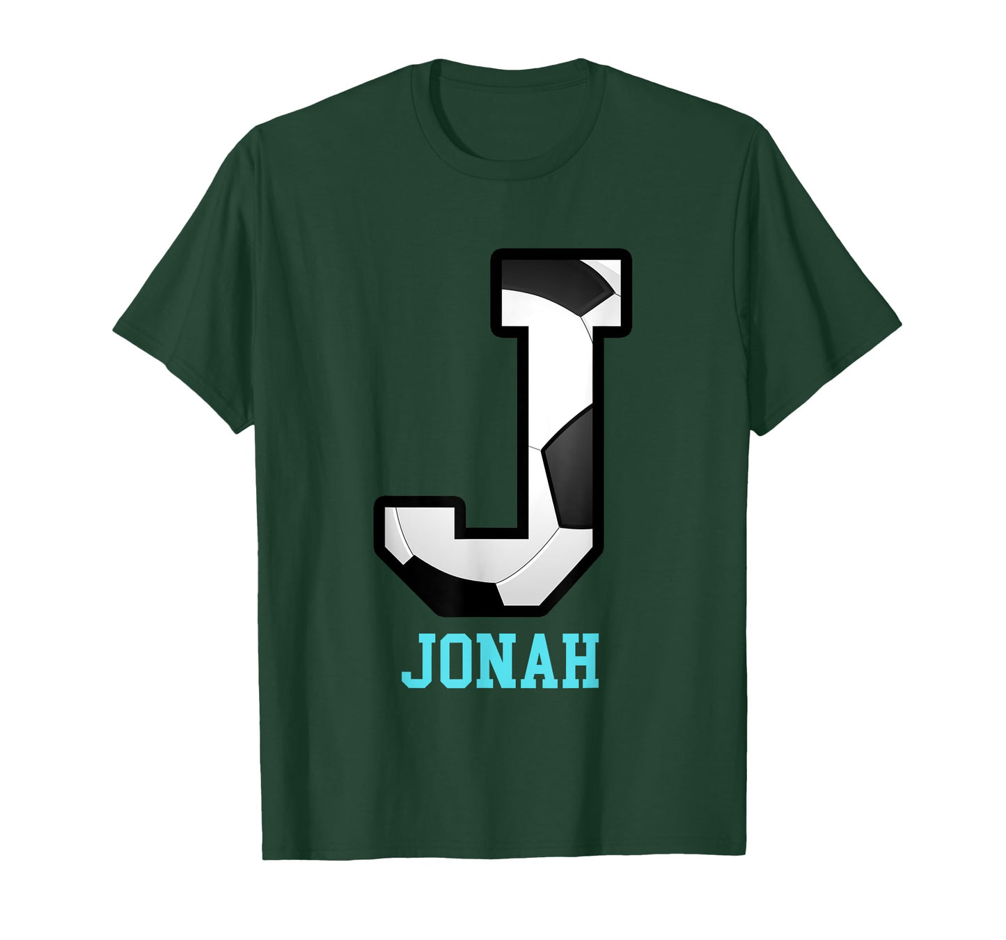 Field Goal Letter Jonah Alphabet Soccer T-Shirt