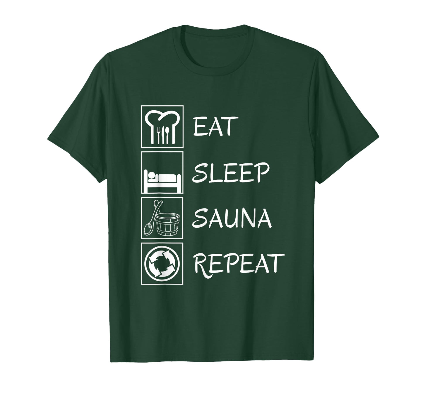 Sauna Repeat Wellness Gift for Thermal Bath Spa Relaxation T-Shirt