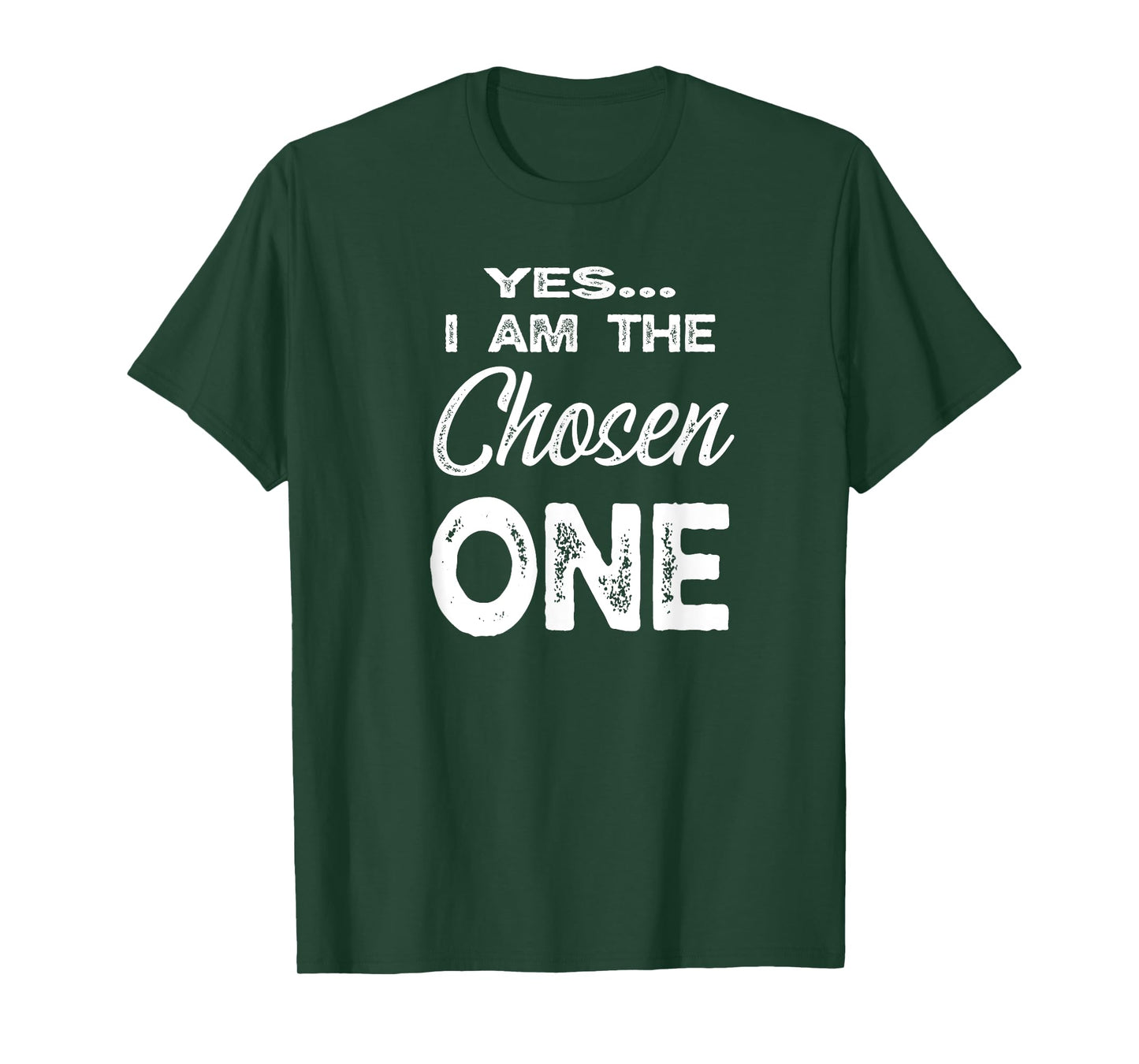 The Chosen One Family Adoption Gifts I Am The Chosen One Unisex-Adults T-Shirt Black Small Classic Fit Short Sleeve Crew Neck Modern Letter Print Family Vacation Sports Walking T-Shirt