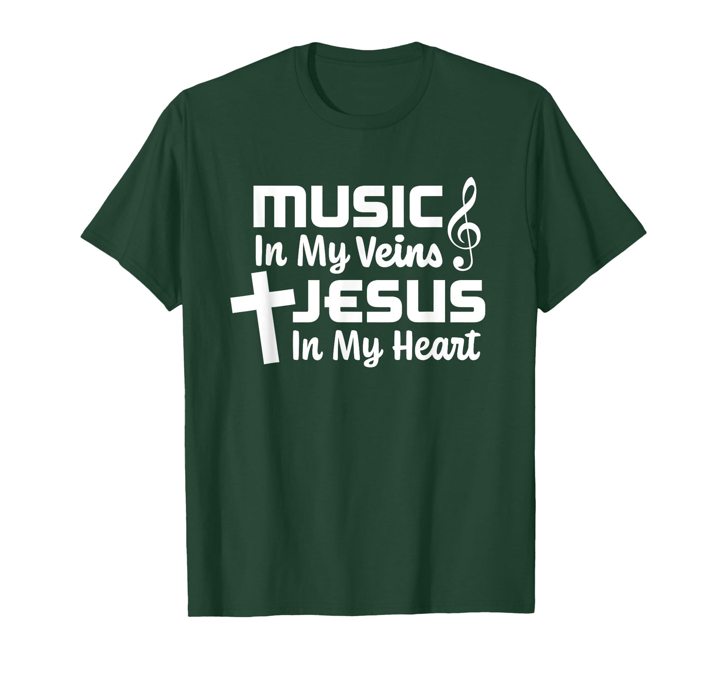 Music In My Veins Jesus In My Heart Christian Musician T-Shirt