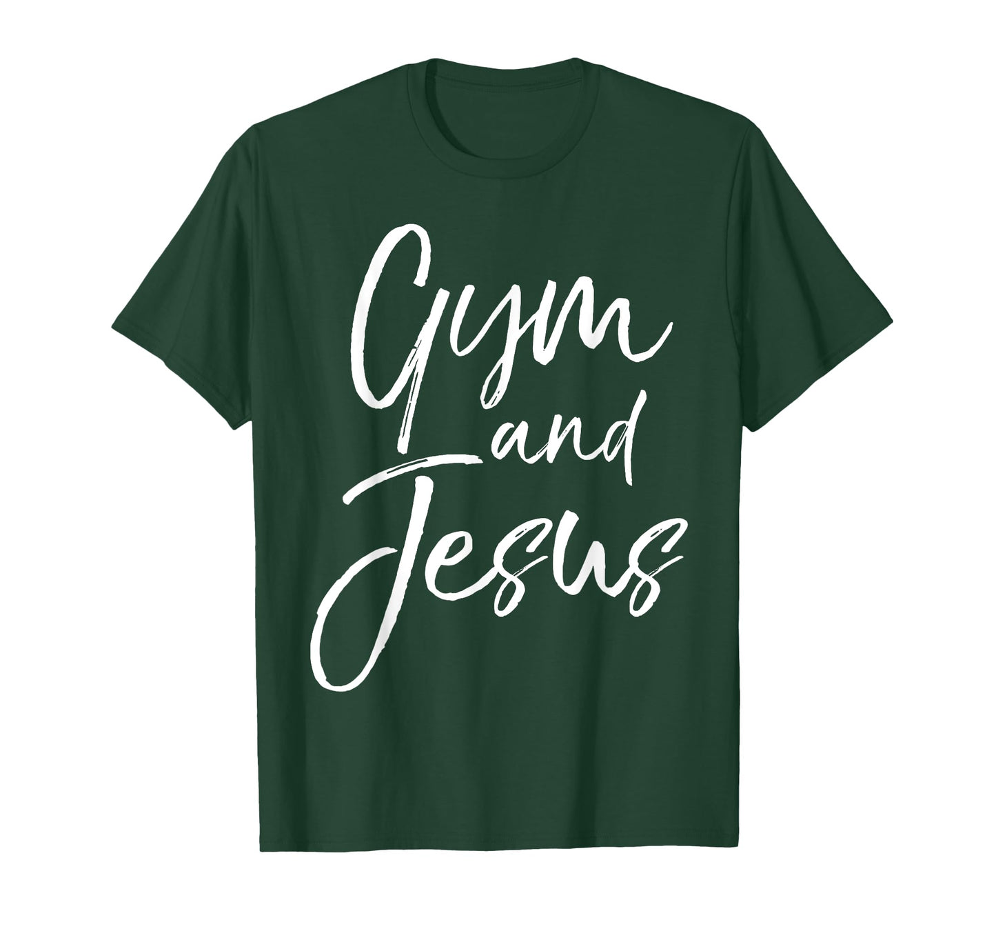 Cute Christian Workout Gift for Women Funny Gym and Jesus T-Shirt