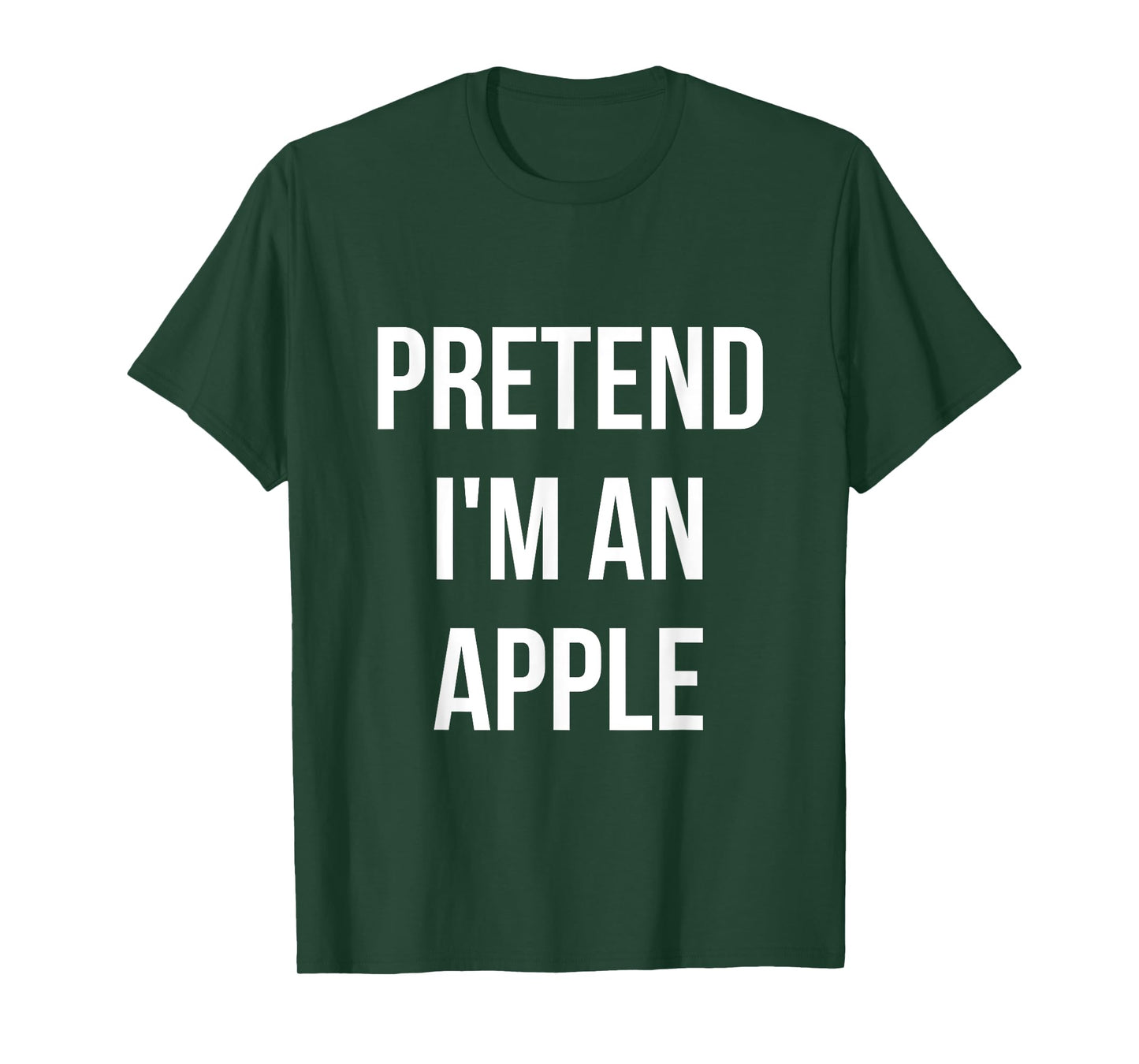 Pretend I'm an Apple Shirt Adult Costume Halloween Red T-Shirt